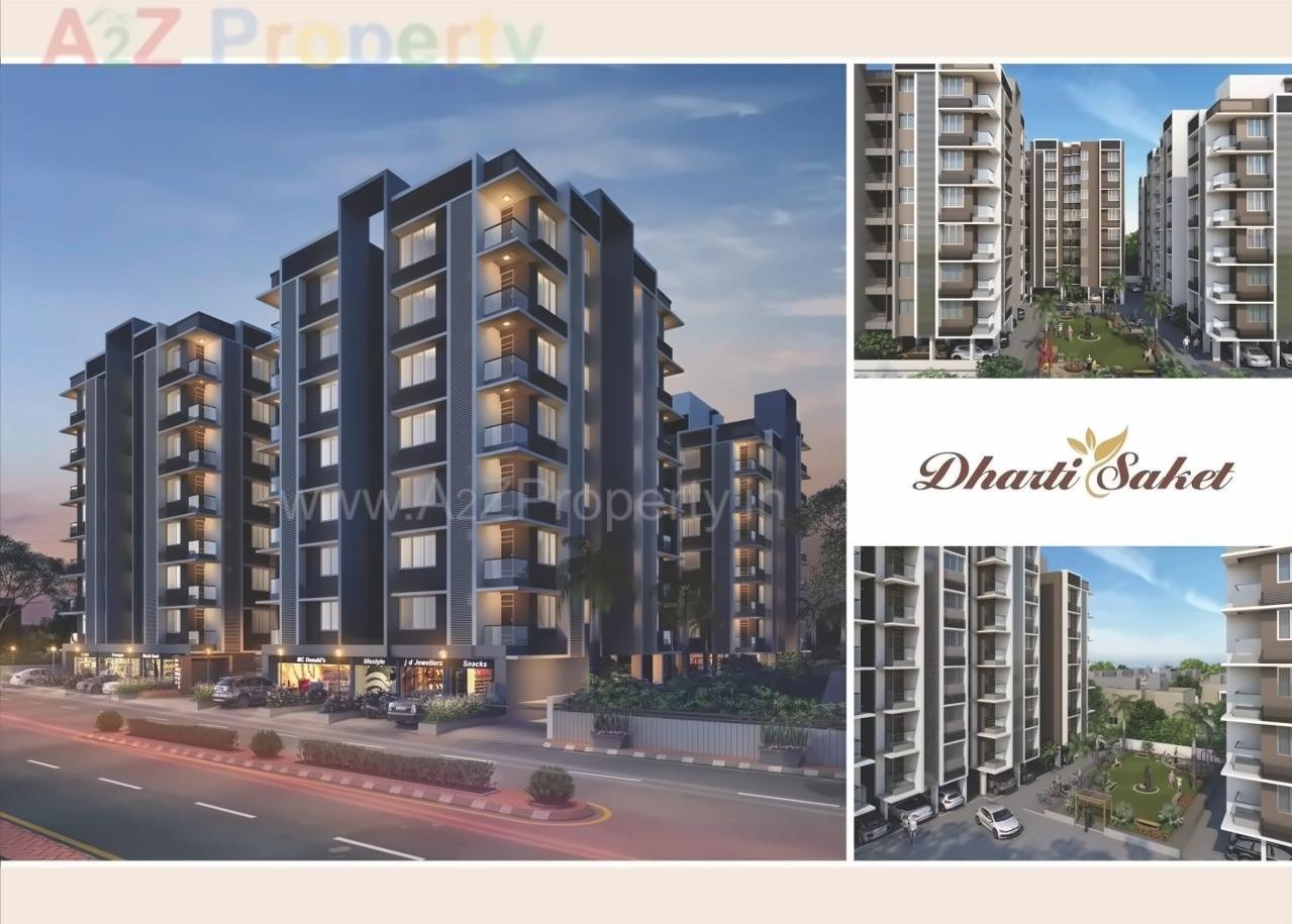 3D Elevation of real estate project Dharti Saket located at Chenpur, Ahmedabad, Gujarat