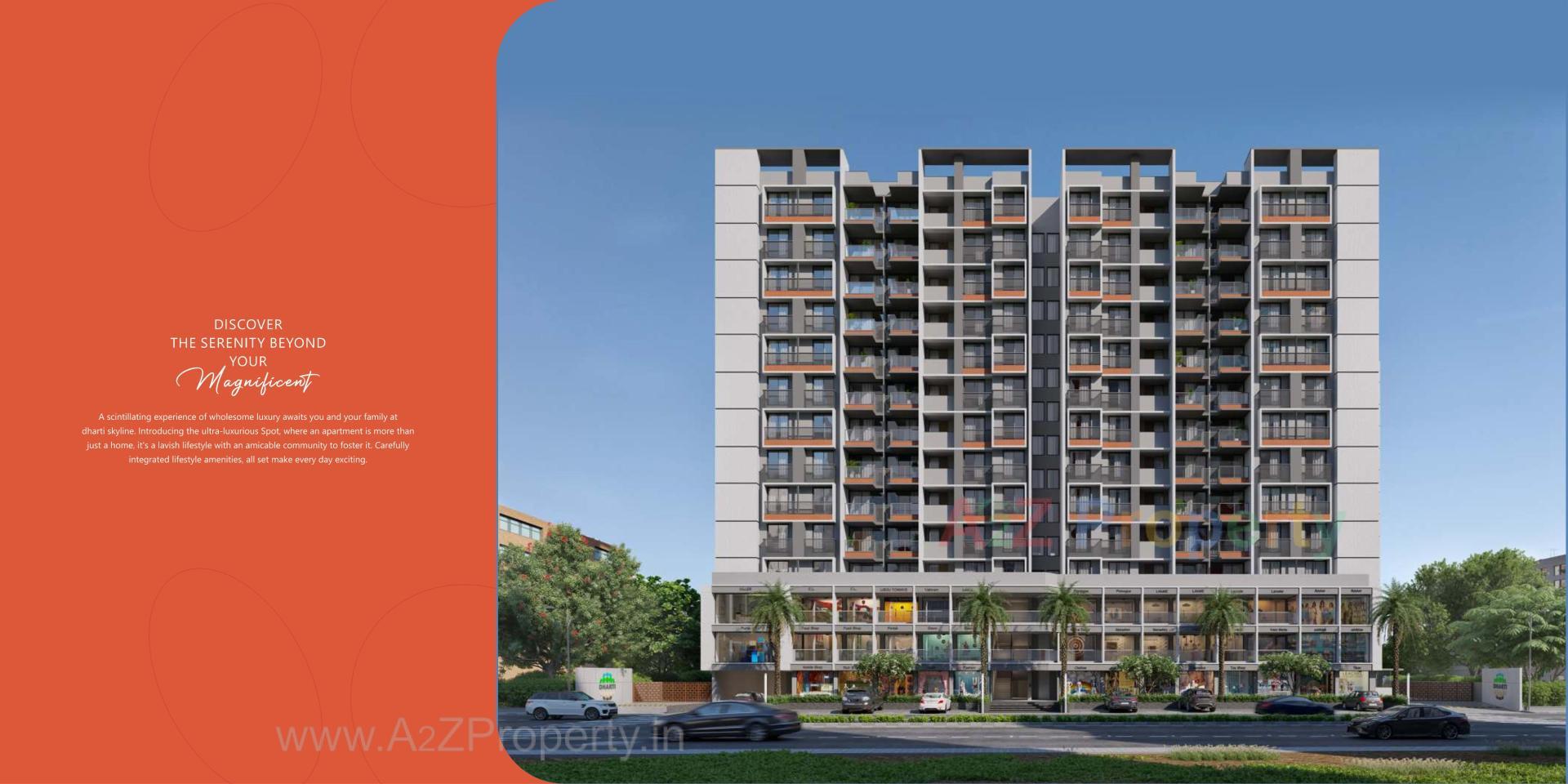 3D Elevation of real estate project Dharti Skyline located at Ahmedabad, Ahmedabad, Gujarat