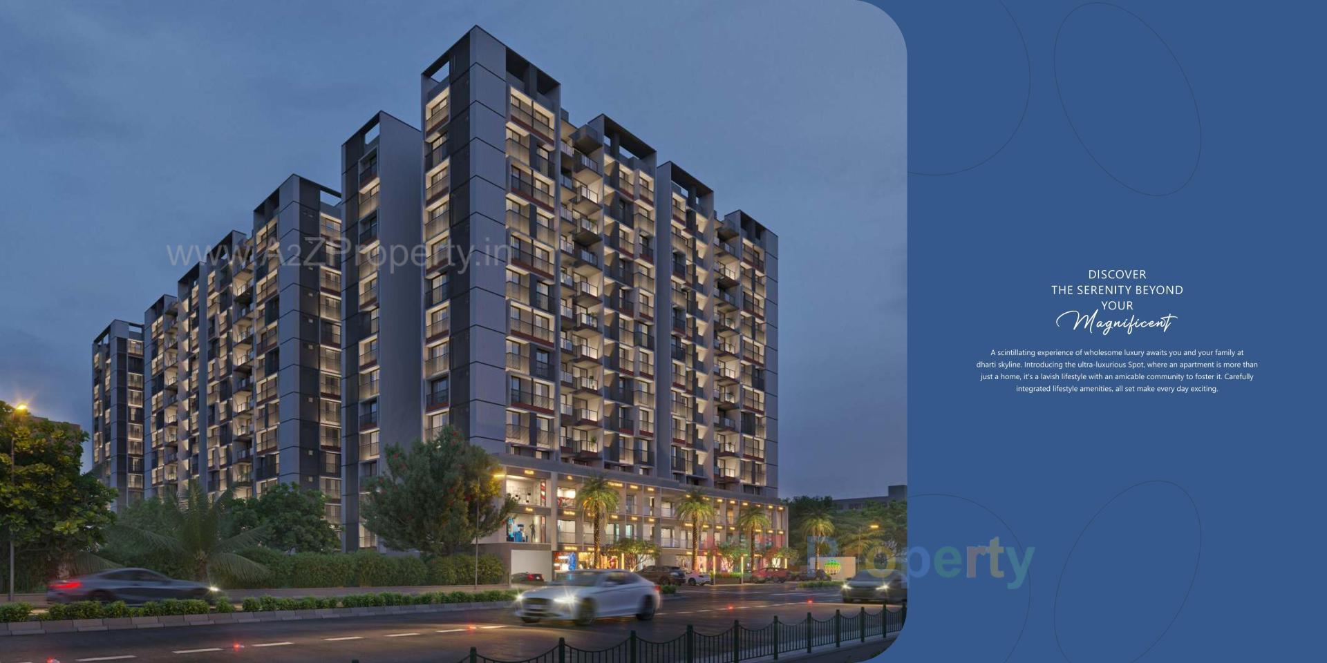 3D Elevation of real estate project Dharti Skyline located at Ahmedabad, Ahmedabad, Gujarat