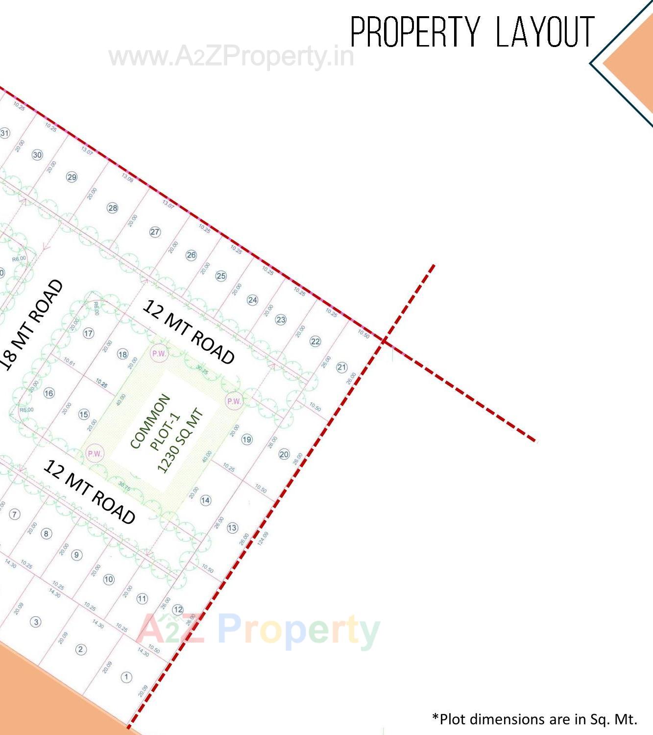Layout of real estate project Dholera Marigold located at Kadipur, Ahmedabad, Gujarat