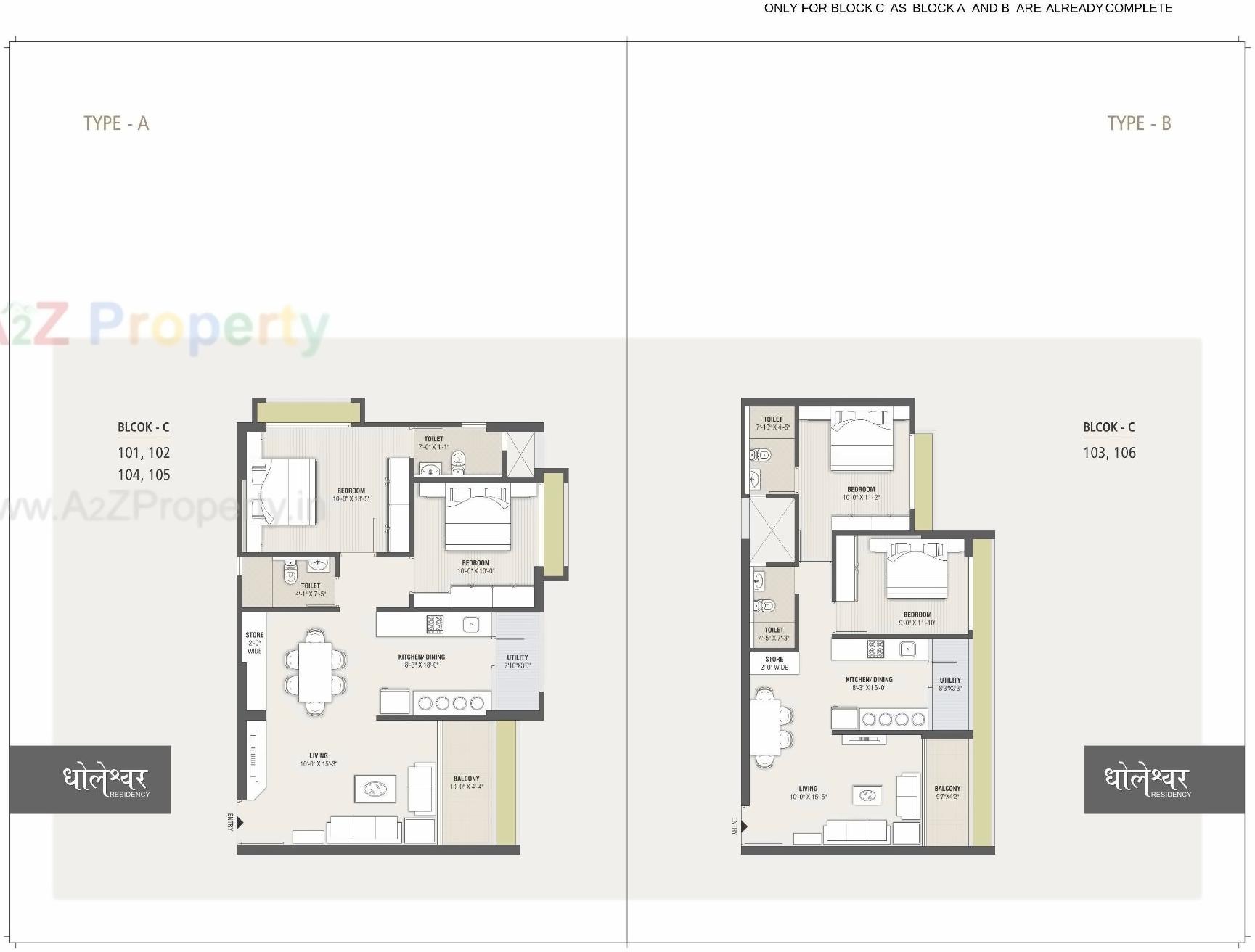 Layout of real estate project Dholeshwar Residency located at Ghuma, Ahmedabad, Gujarat