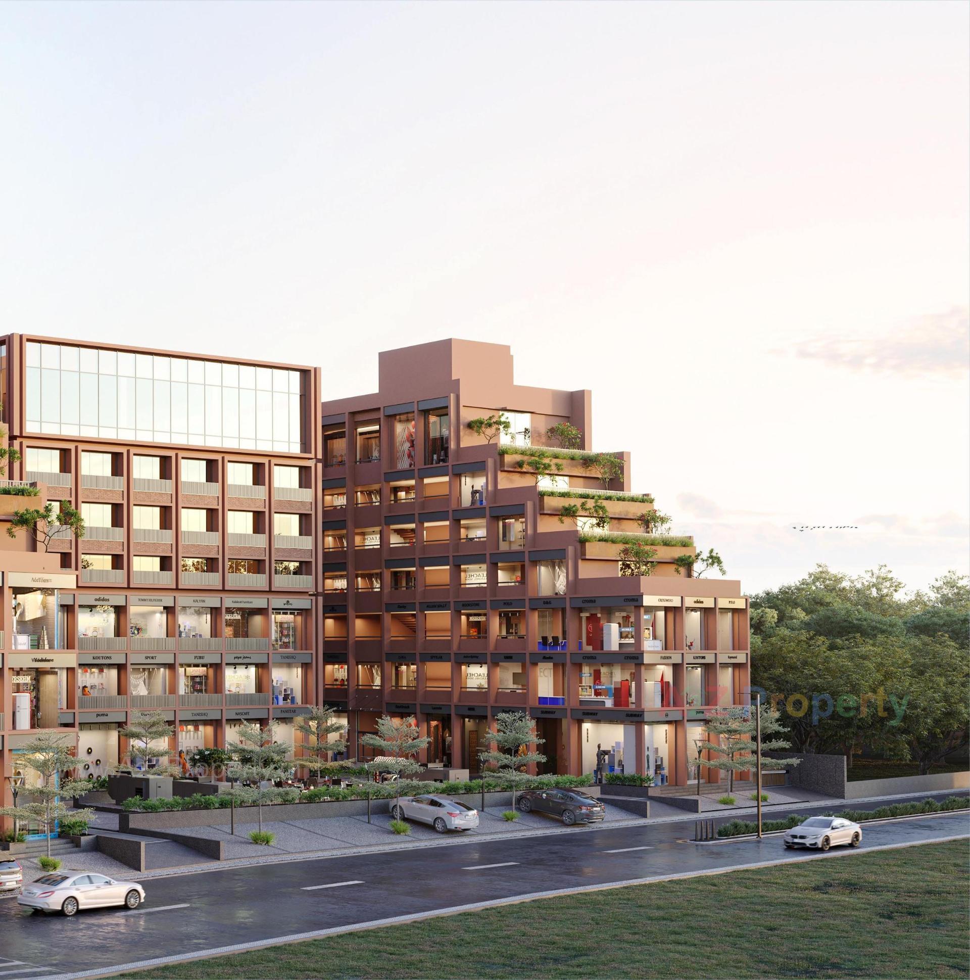 3D Elevation of real estate project Dhs Orbit located at Laxmipura, Ahmedabad, Gujarat