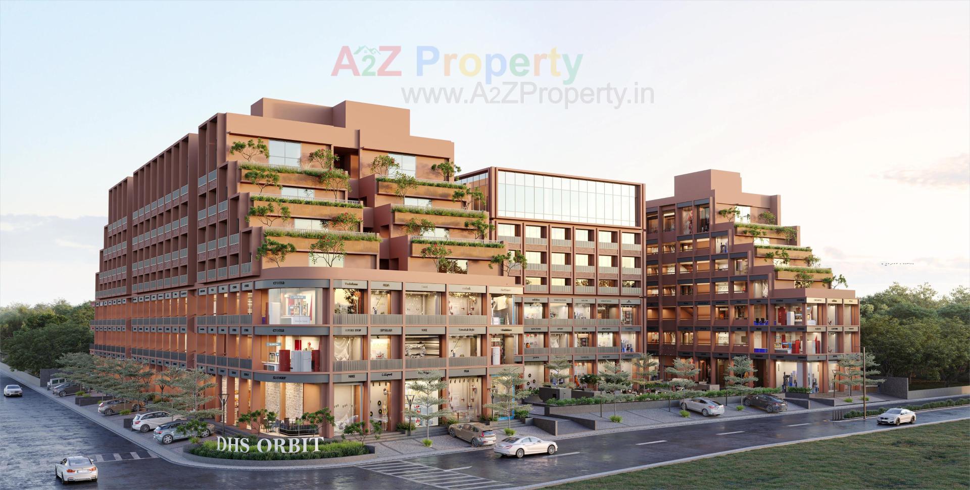 3D Elevation of real estate project Dhs Orbit located at Laxmipura, Ahmedabad, Gujarat