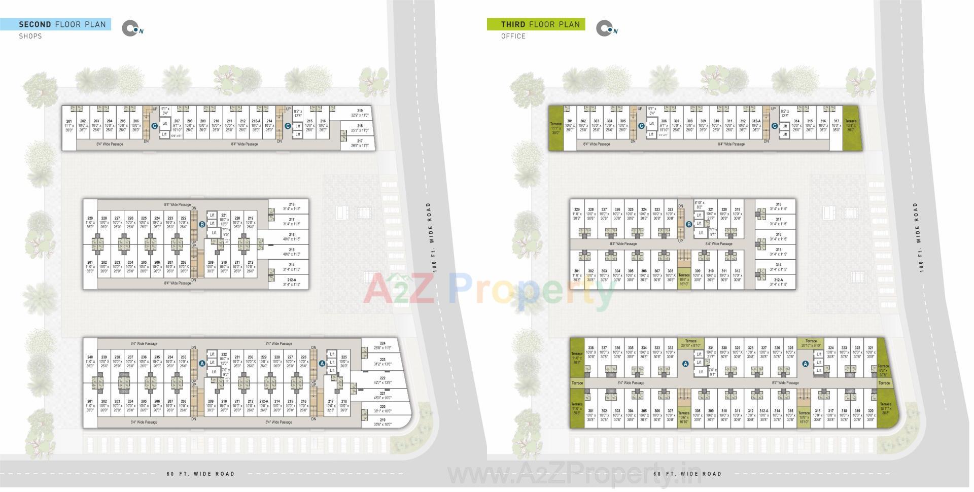 Layout of real estate project Dhs Orbit located at Laxmipura, Ahmedabad, Gujarat