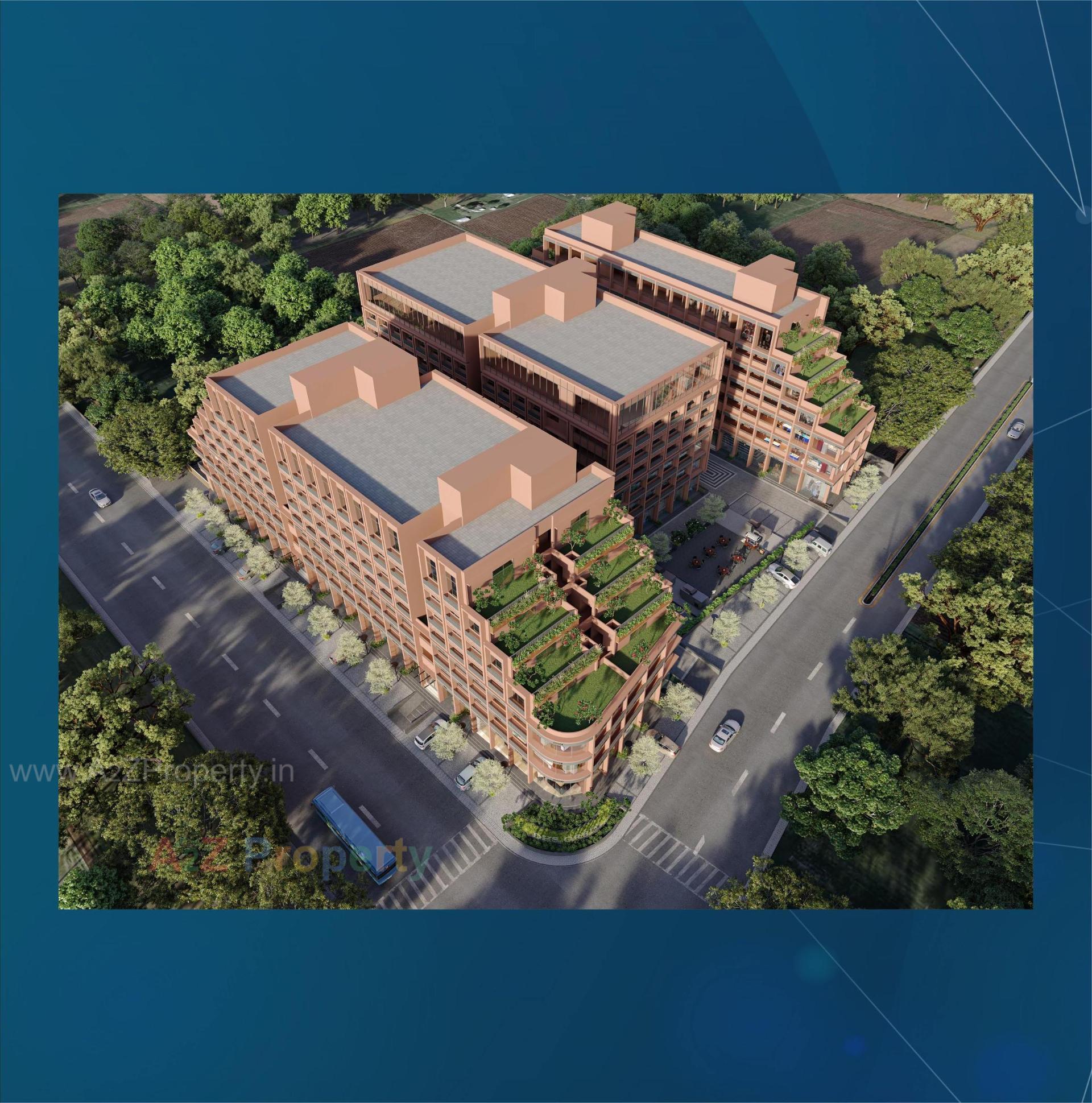 3D Elevation of real estate project Dhs Orbit located at Laxmipura, Ahmedabad, Gujarat