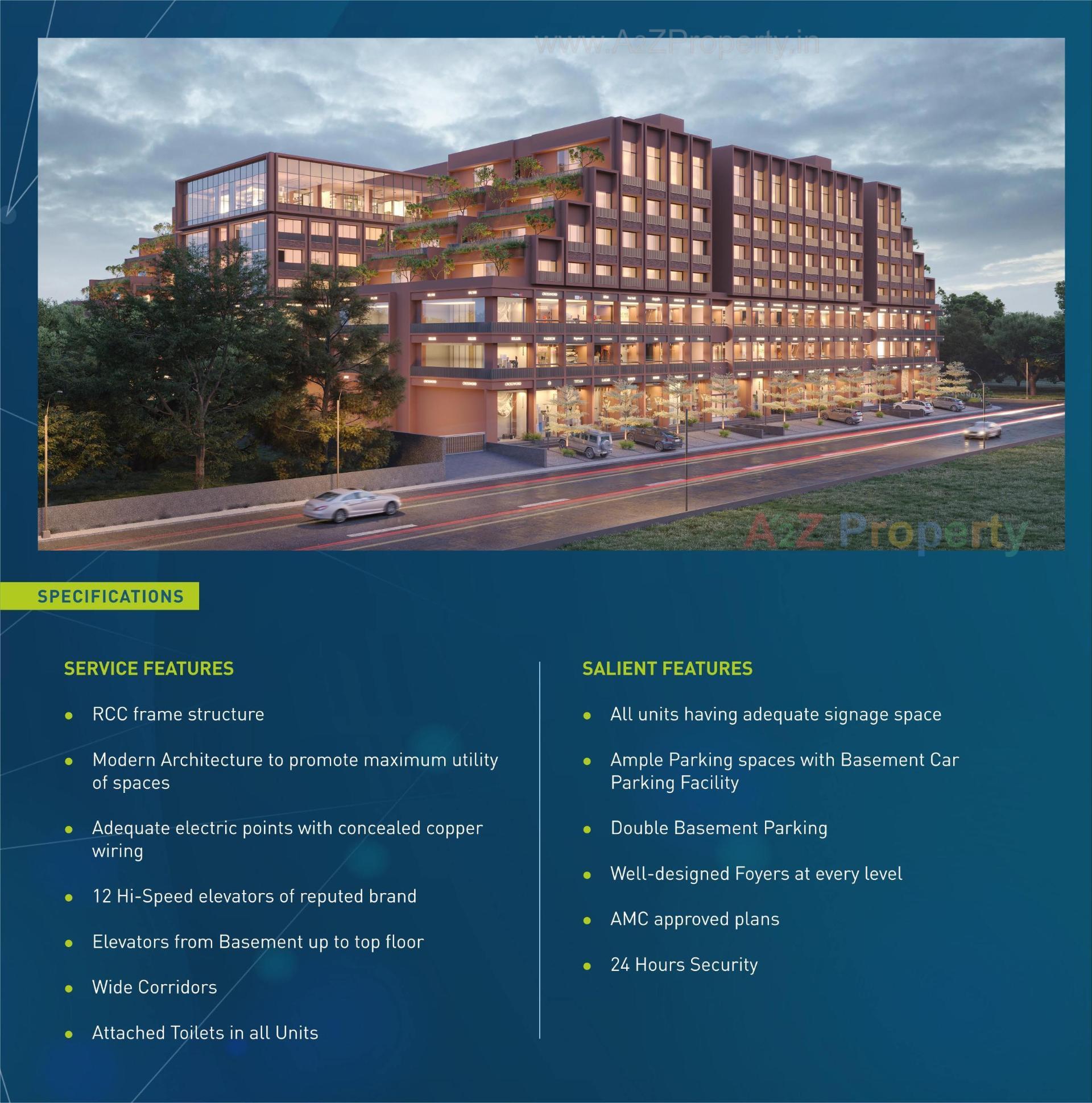 3D Elevation of real estate project Dhs Orbit located at Laxmipura, Ahmedabad, Gujarat