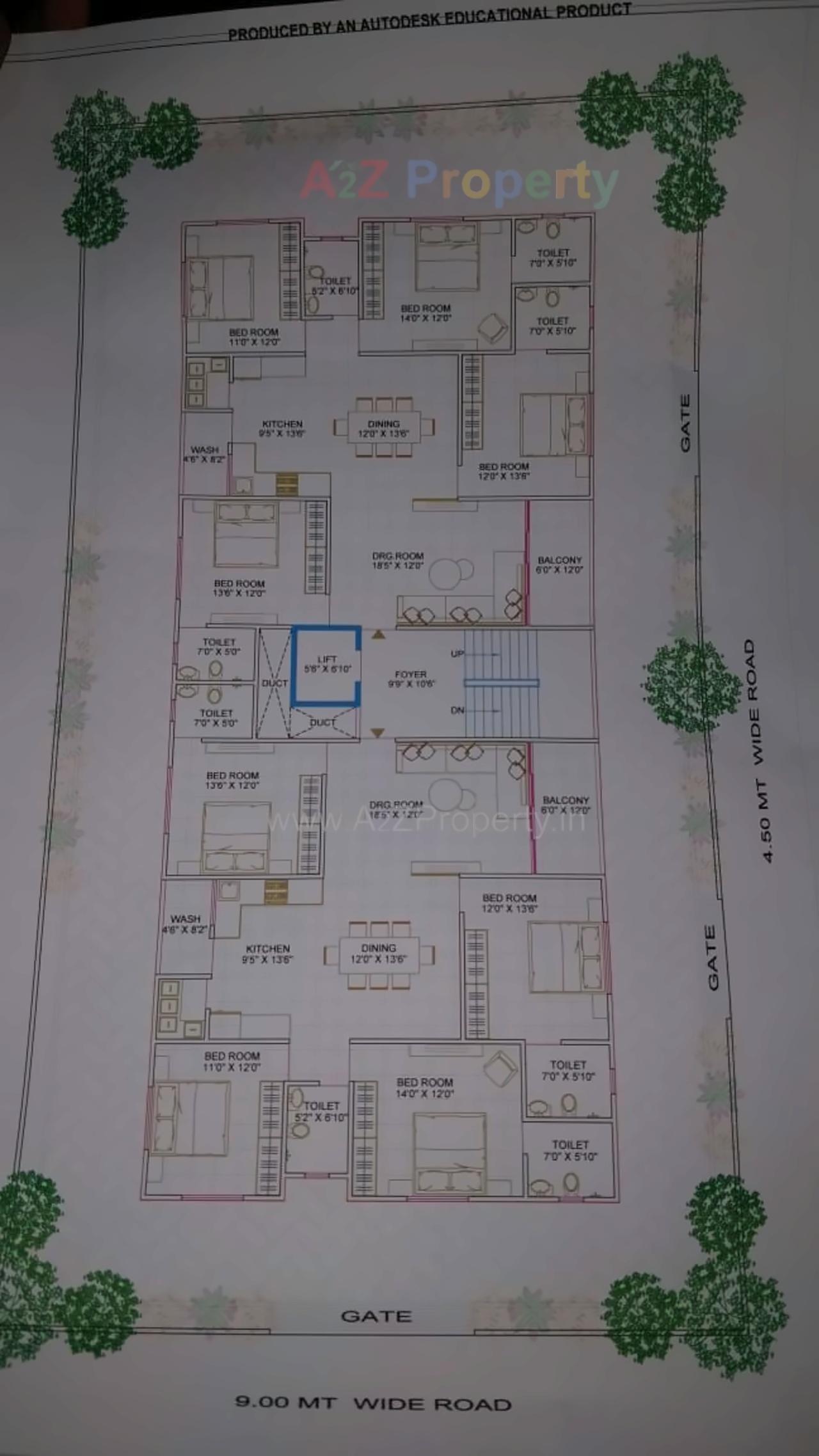 Layout of real estate project Diamond Jubilee Appartment located at Maninagar, Ahmedabad, Gujarat