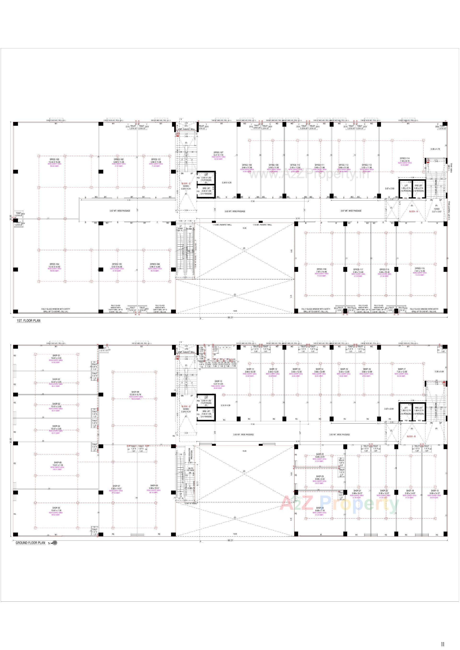 Layout of real estate project Diamond Retail Space located at Nikol, Ahmedabad, Gujarat