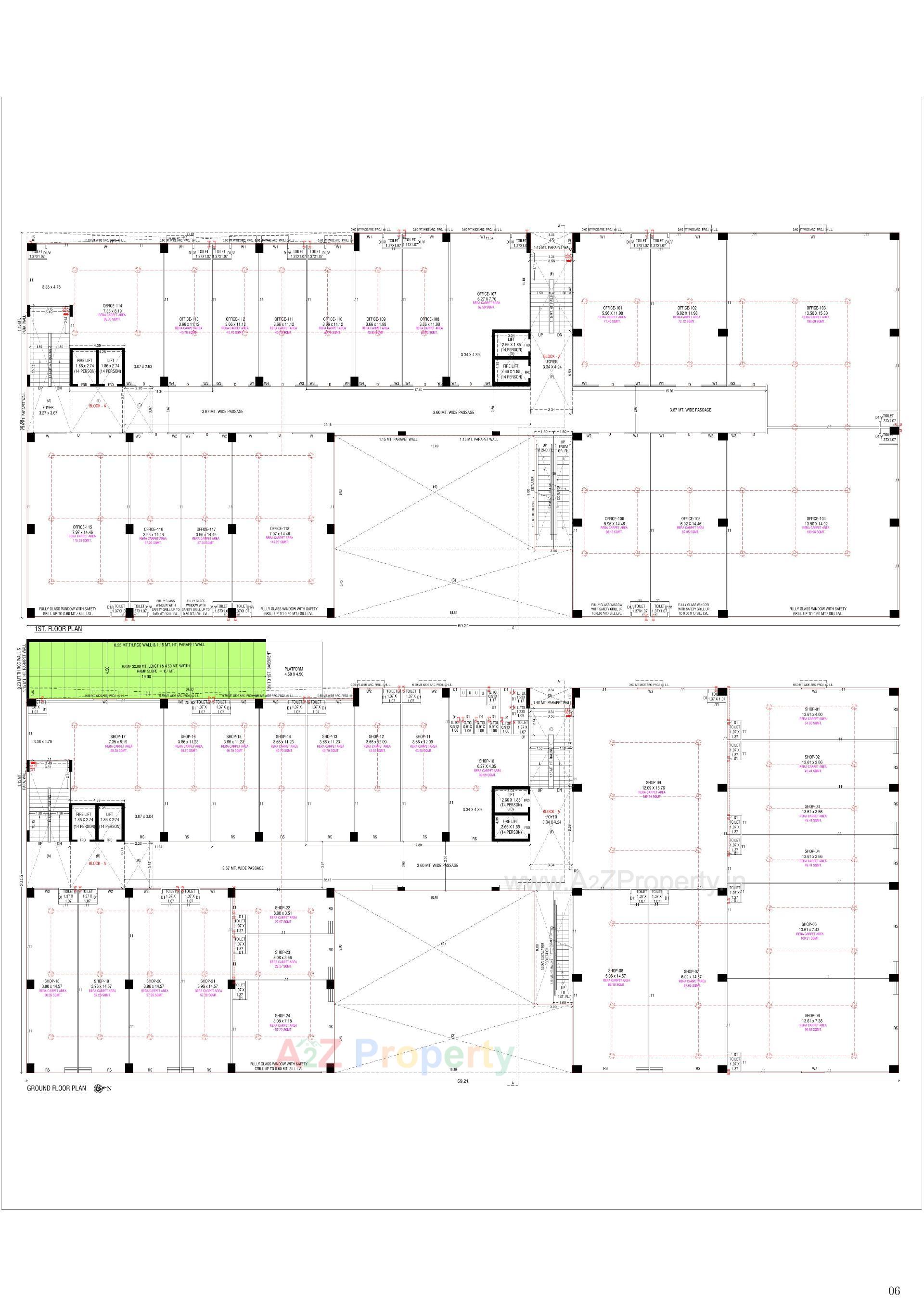 Layout of real estate project Diamond Retail Space located at Nikol, Ahmedabad, Gujarat