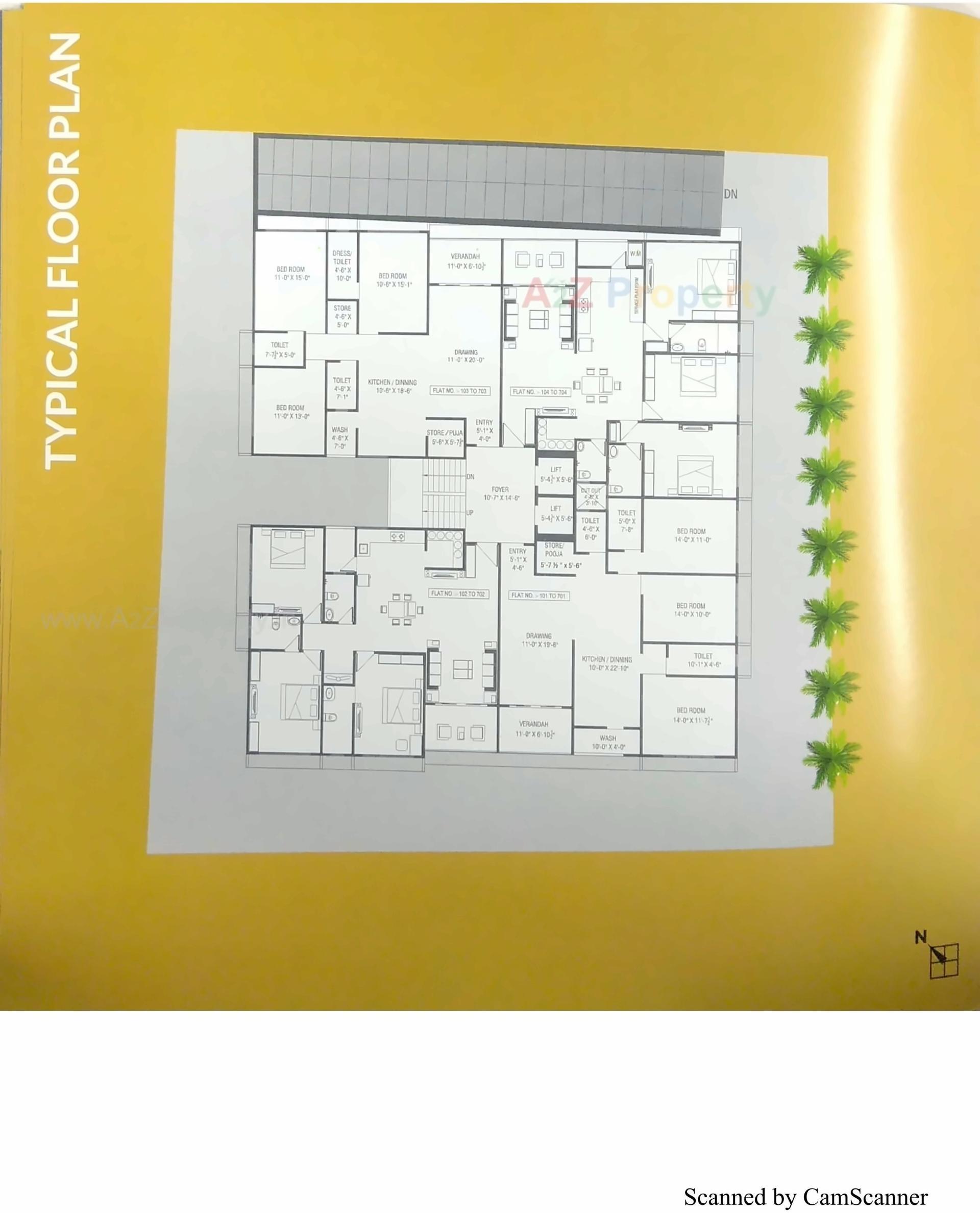 Layout of real estate project Dimple Flats located at Vasna, Ahmedabad, Gujarat