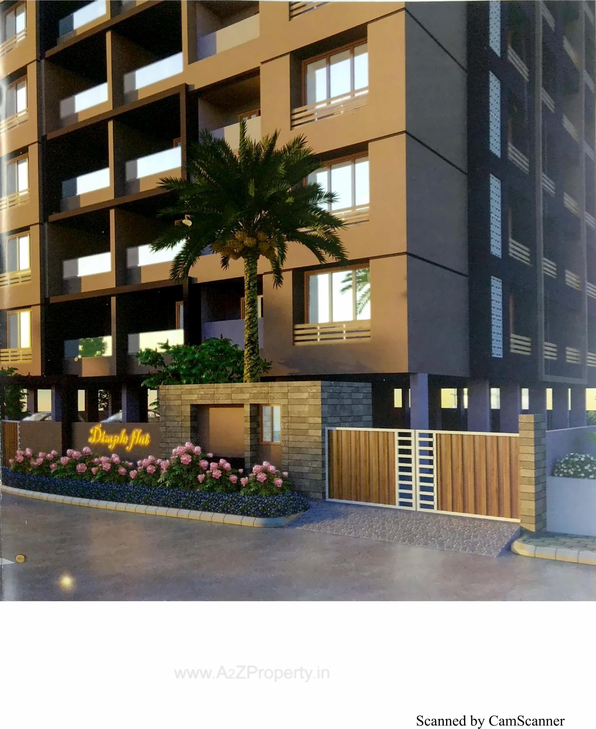 3D Elevation of real estate project Dimple Flats located at Vasna, Ahmedabad, Gujarat