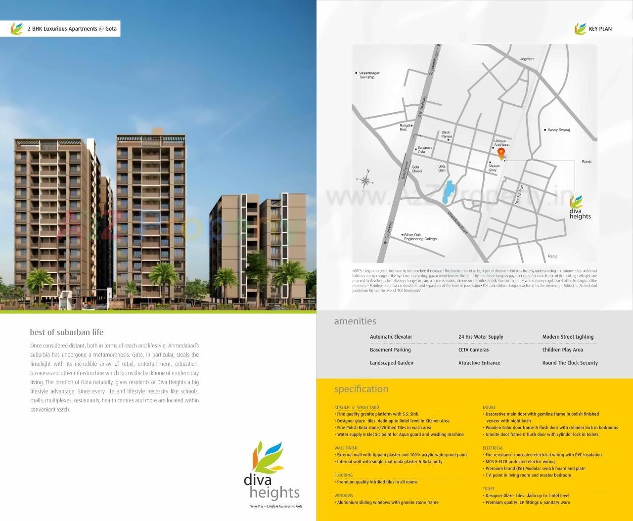  of real estate project Diva Height located at Gota, Ahmedabad, Gujarat