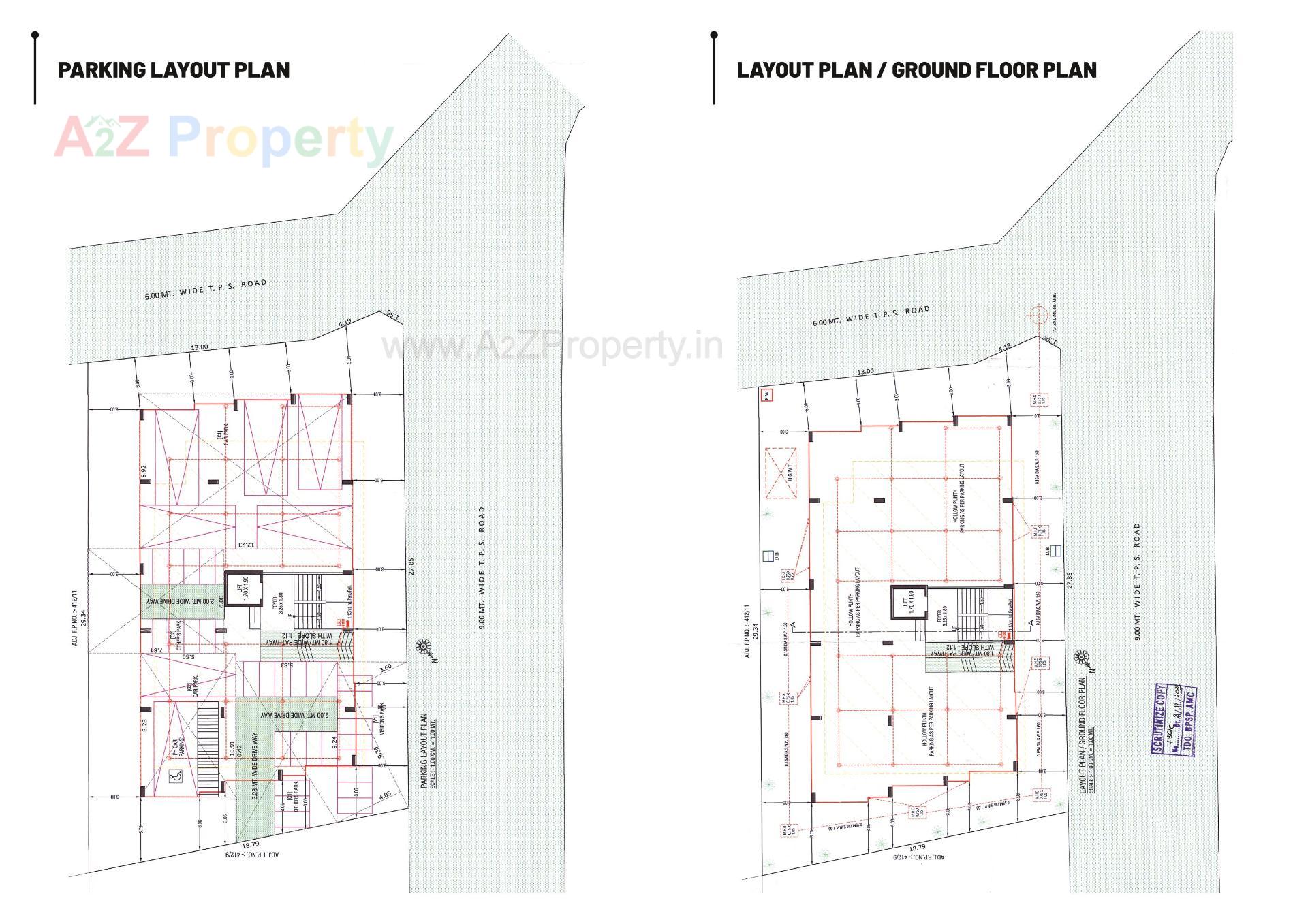 Layout of real estate project Divine 10 located at Changispur, Ahmedabad, Gujarat