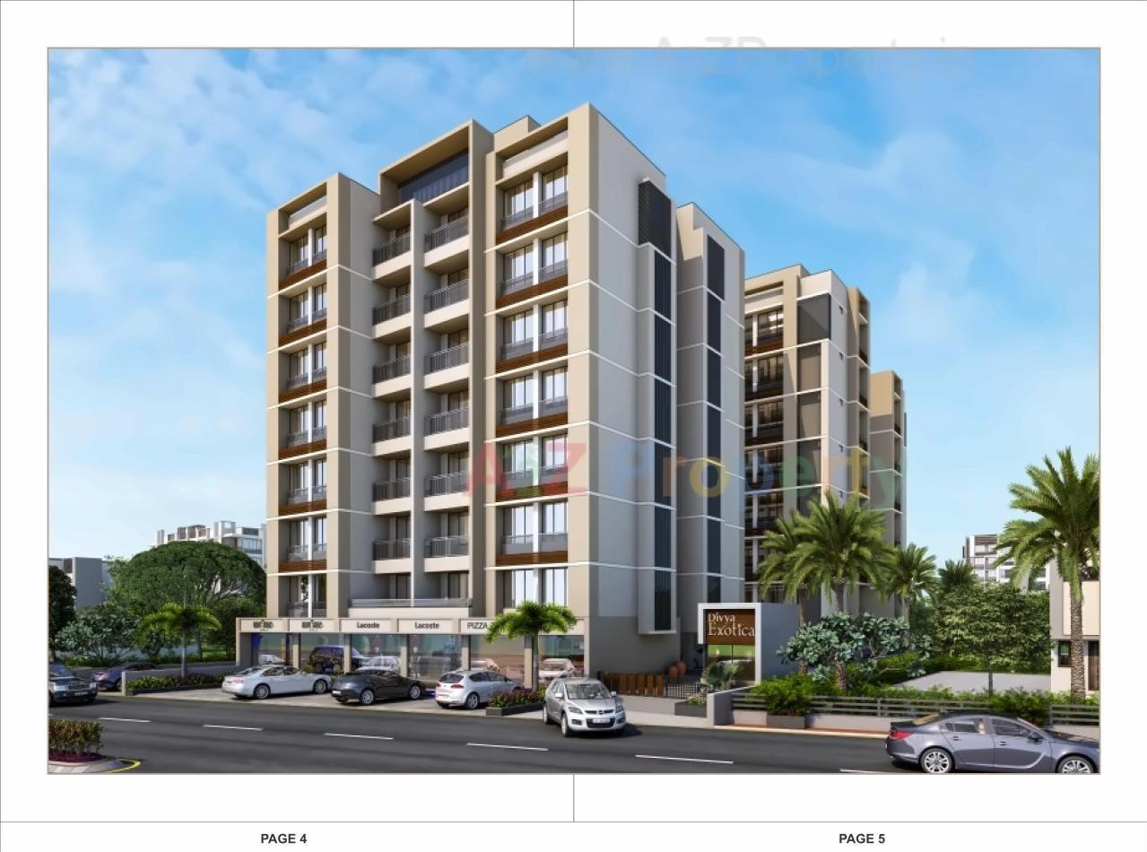 3D Elevation of real estate project Divya Exotica located at Gota, Ahmedabad, Gujarat