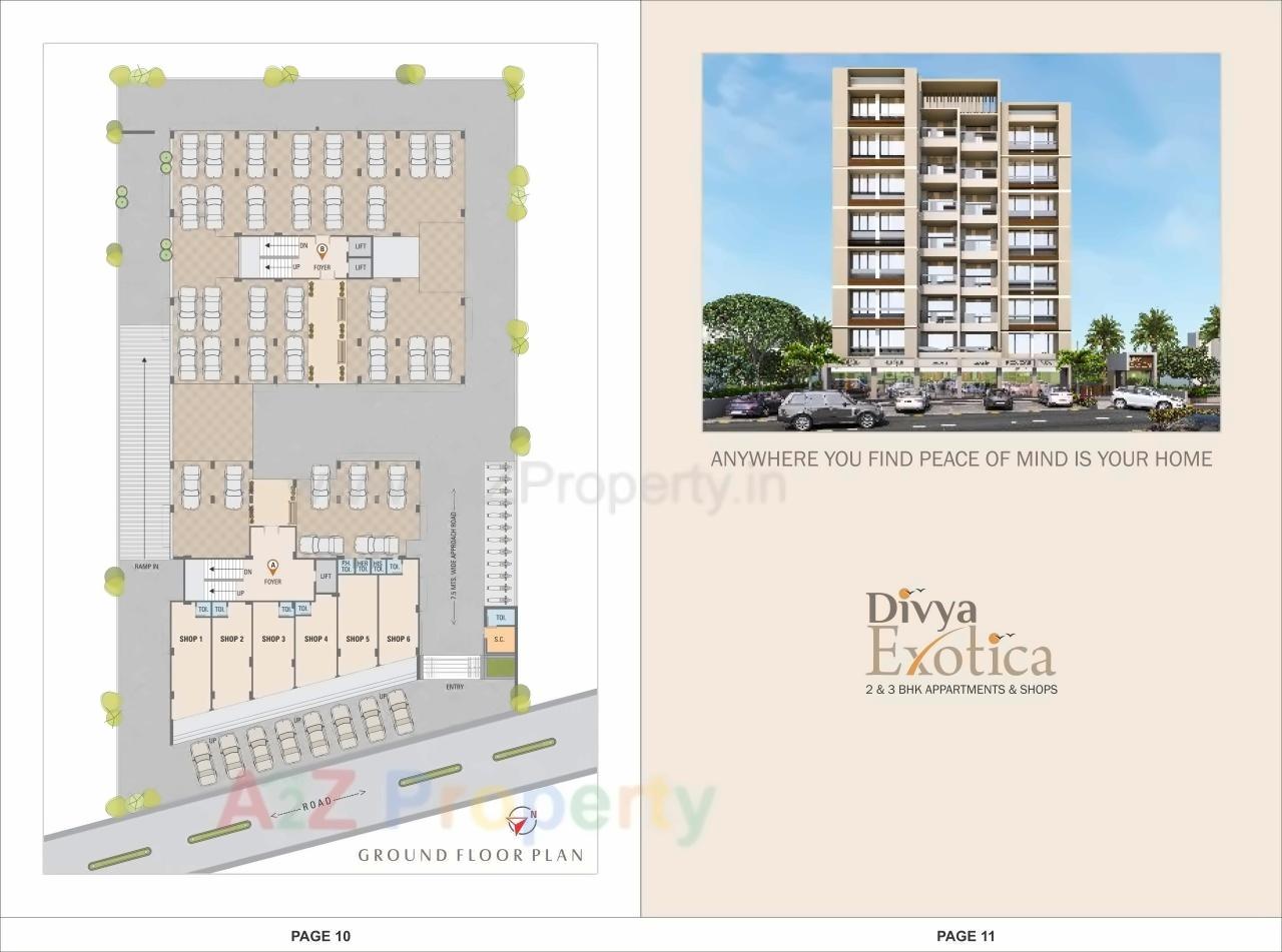 Layout of real estate project Divya Exotica located at Gota, Ahmedabad, Gujarat