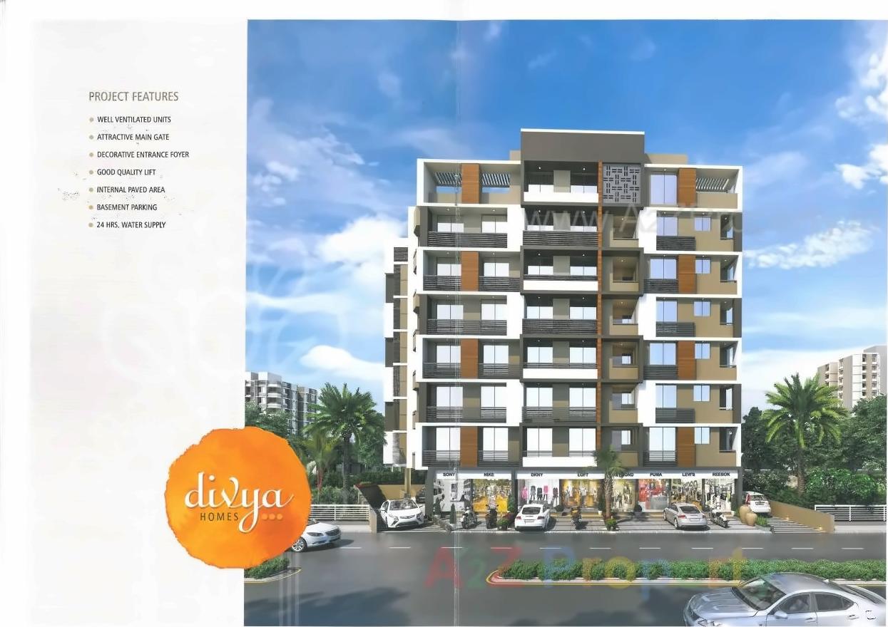 3D Elevation of real estate project Divya Homes located at City, Ahmedabad, Gujarat