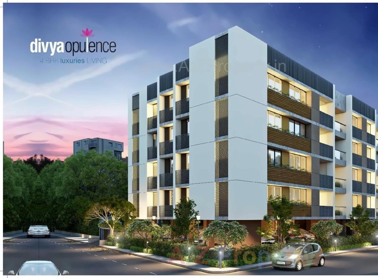 3D Elevation of real estate project Divya Opulence located at Rajpur-hirpur, Ahmedabad, Gujarat