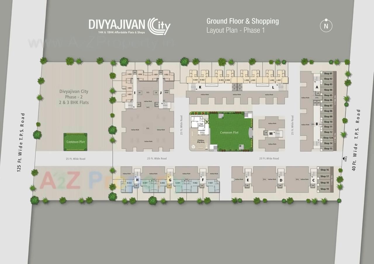Layout of real estate project Divyajivan City located at Naroda, Ahmedabad, Gujarat