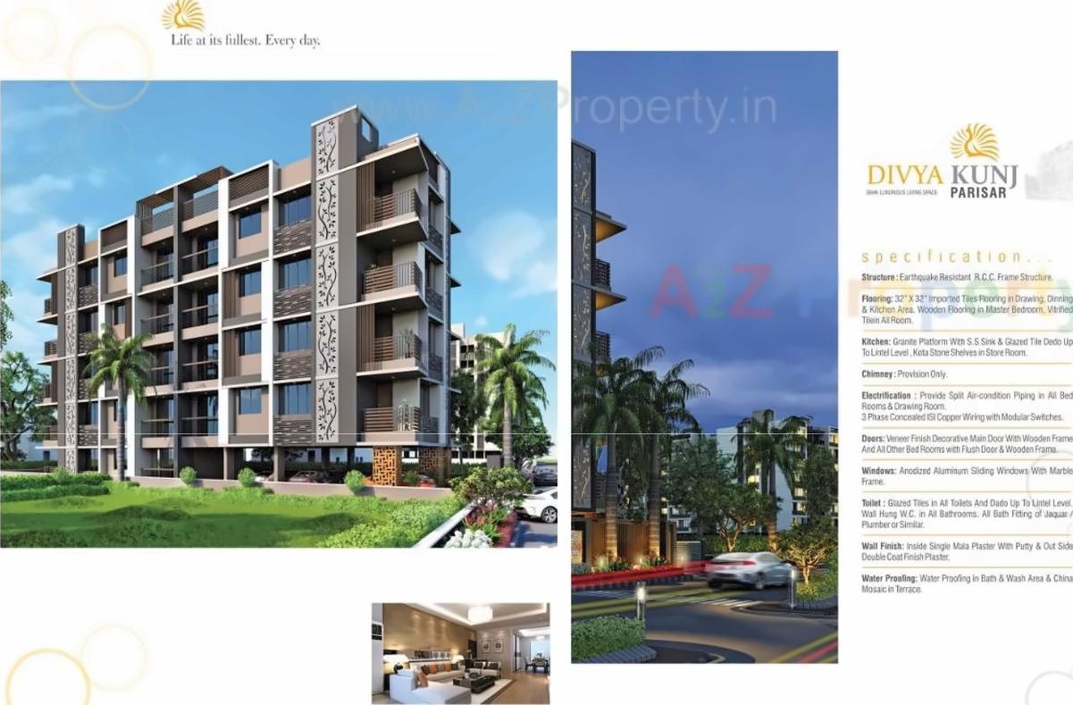 3D Elevation of real estate project Divyakunj Parisar located at City, Ahmedabad, Gujarat