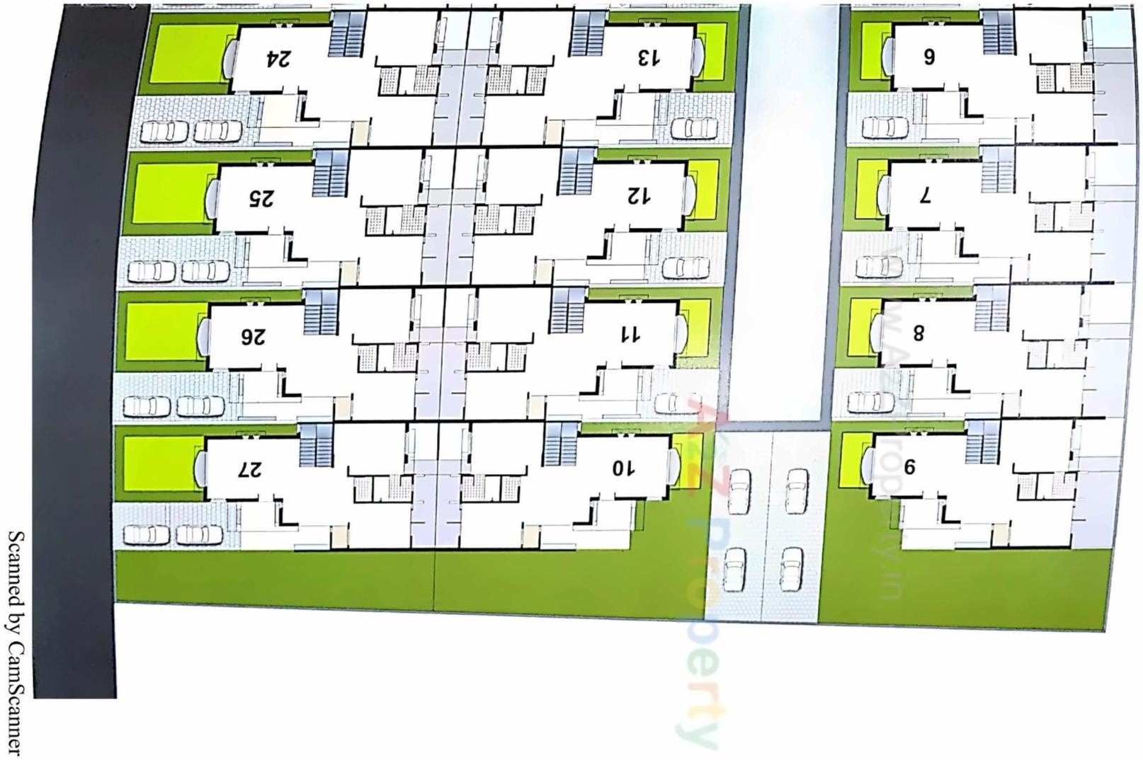 Layout of real estate project Divyapunj Bungalows located at Chandkheda, Ahmedabad, Gujarat