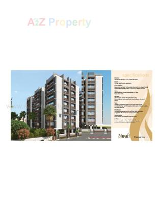 Elevation of real estate project Diwali Elegance located at Tragad, Ahmedabad, Gujarat