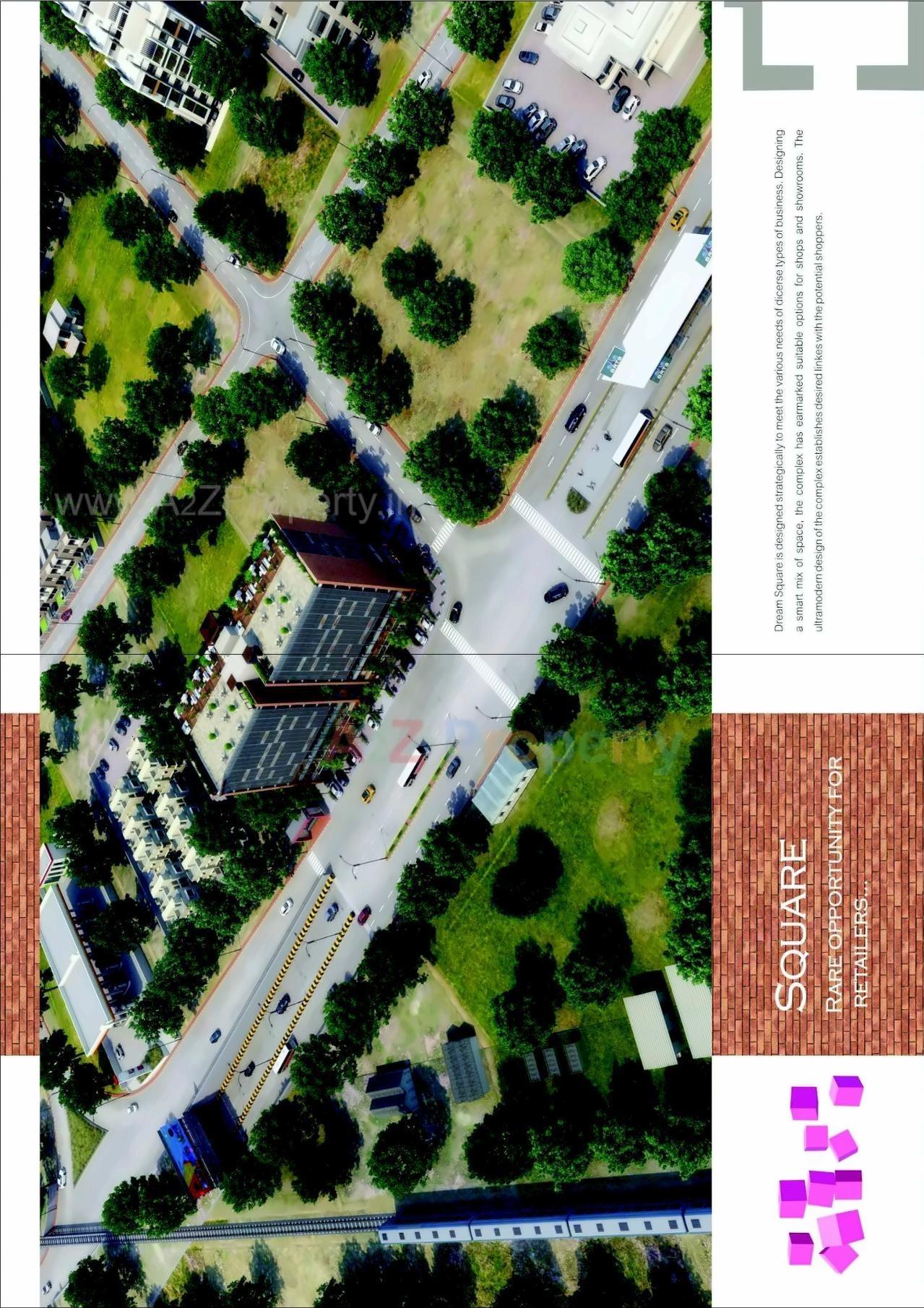 3D Elevation of real estate project Dream Square located at New-wadaj, Ahmedabad, Gujarat