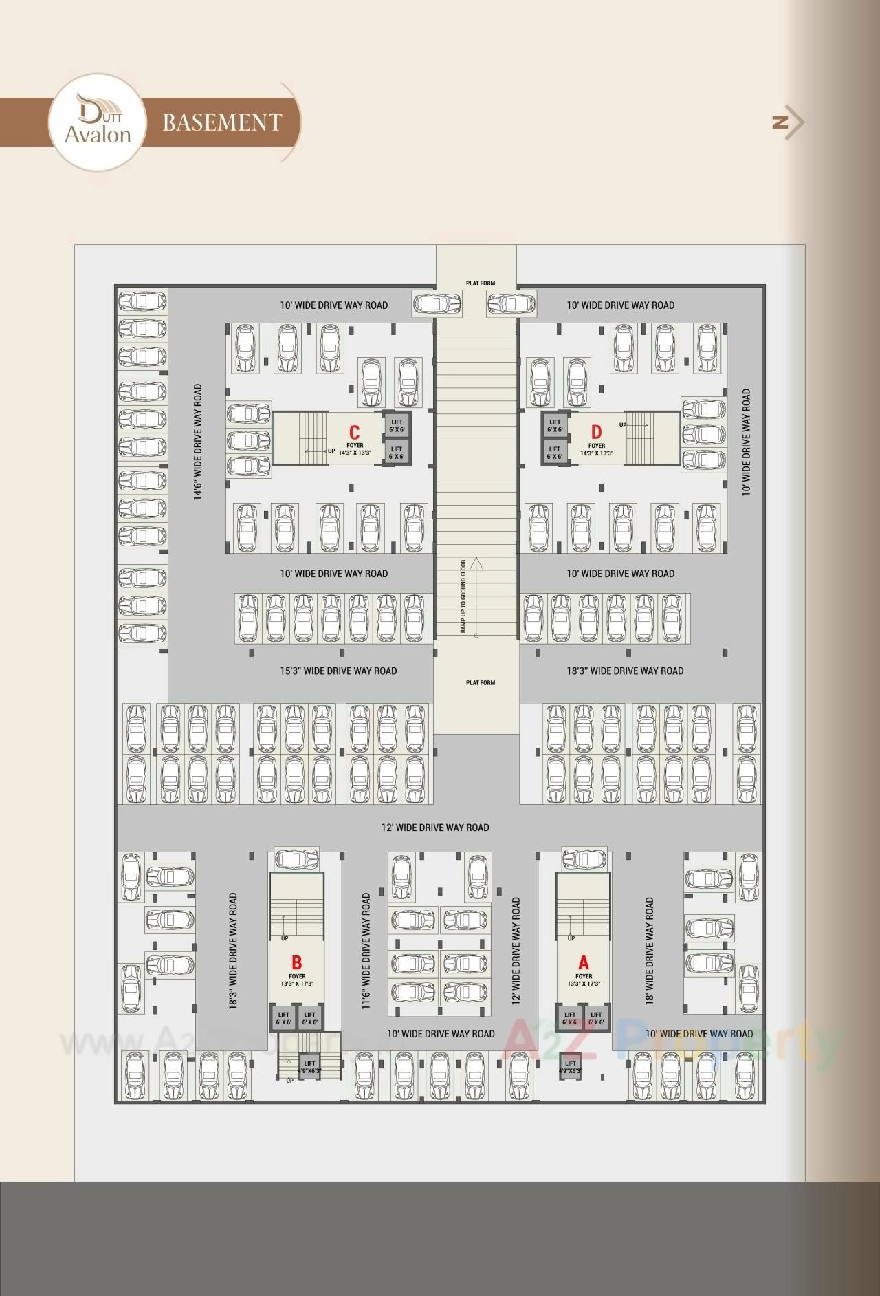 Layout of real estate project Dutt Avalon located at Tragad, Ahmedabad, Gujarat