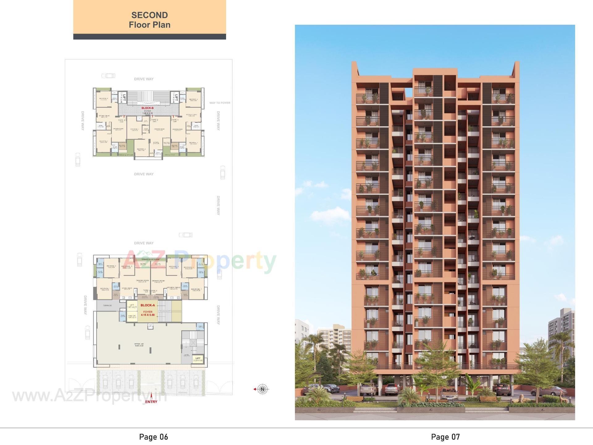Layout of real estate project Dutt Paradise located at Tragad, Ahmedabad, Gujarat
