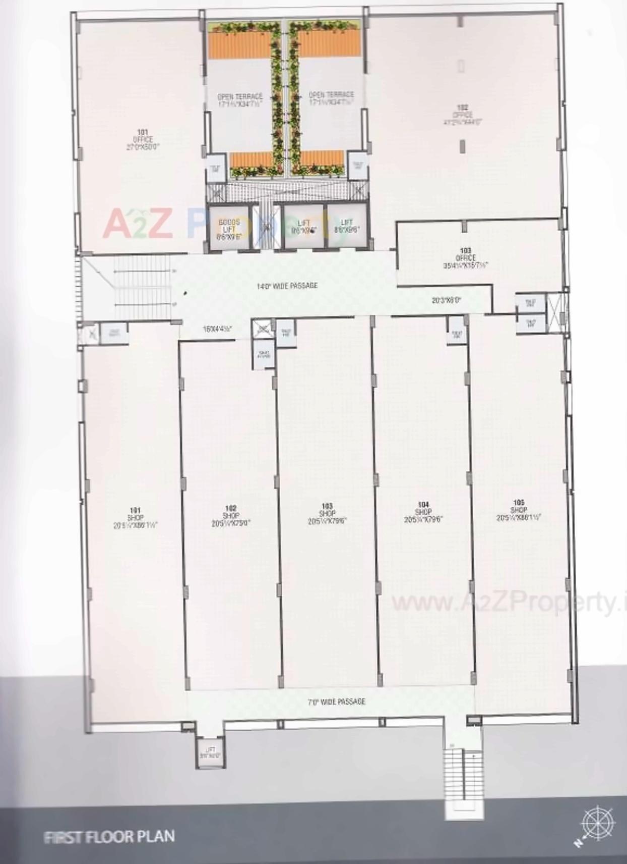 Layout of real estate project Dwarkesh Business Hub located at Motera, Ahmedabad, Gujarat
