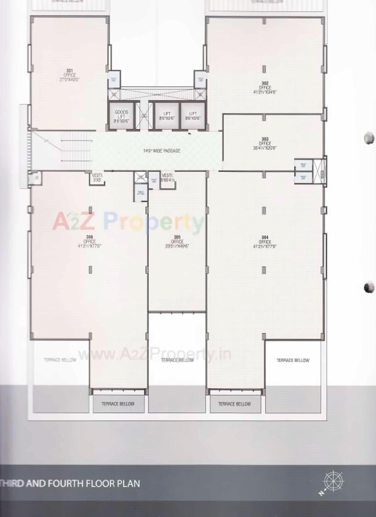 Layout of real estate project Dwarkesh Business Hub located at Motera, Ahmedabad, Gujarat