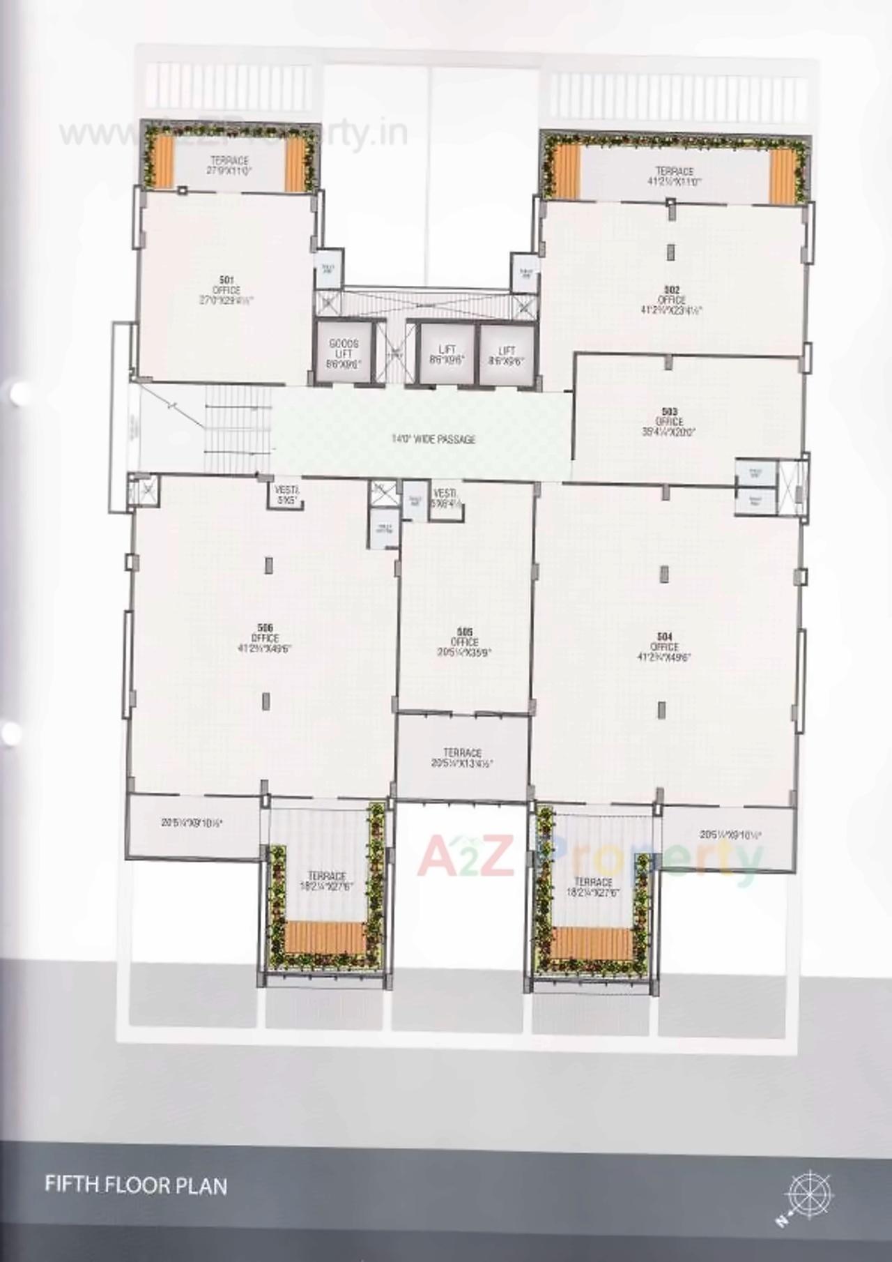 Layout of real estate project Dwarkesh Business Hub located at Motera, Ahmedabad, Gujarat