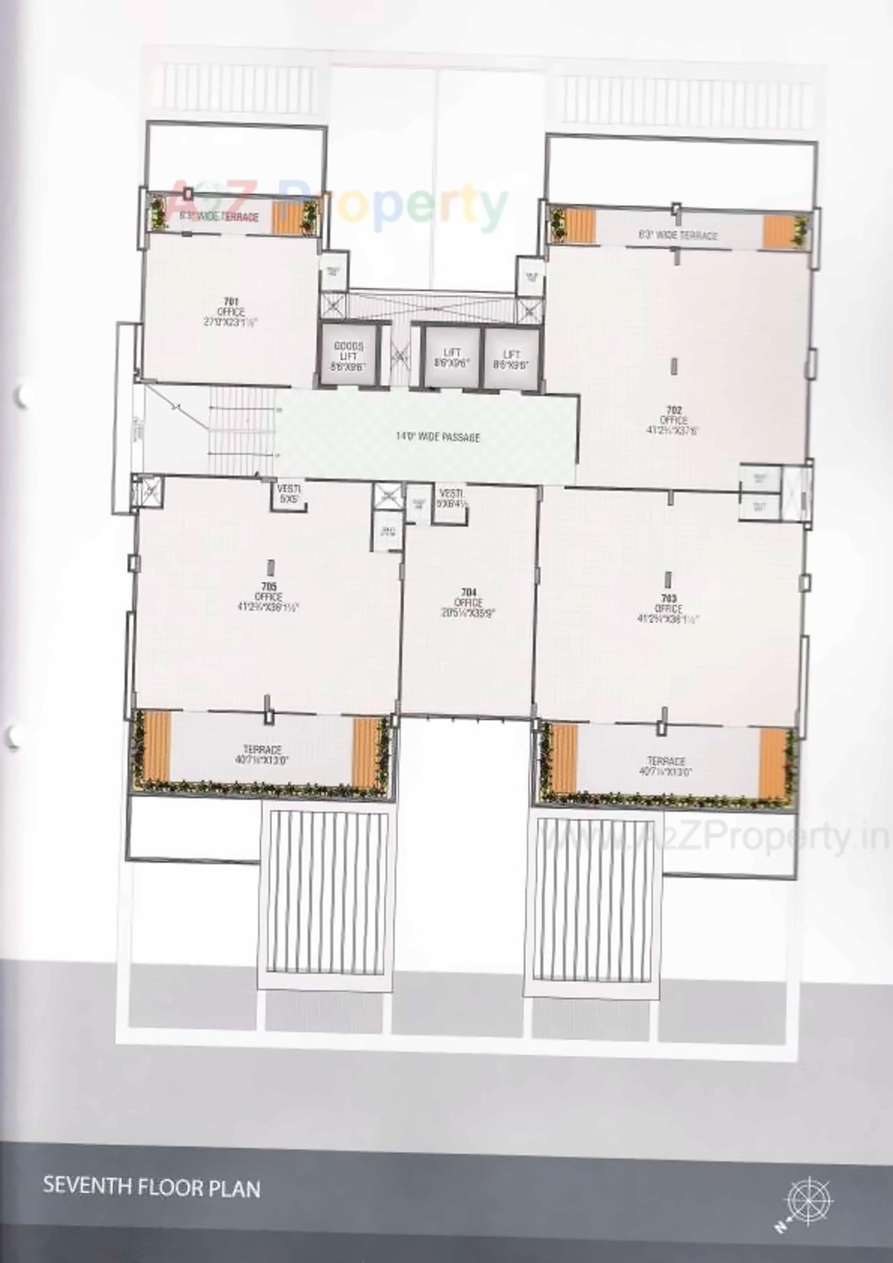 Layout of real estate project Dwarkesh Business Hub located at Motera, Ahmedabad, Gujarat