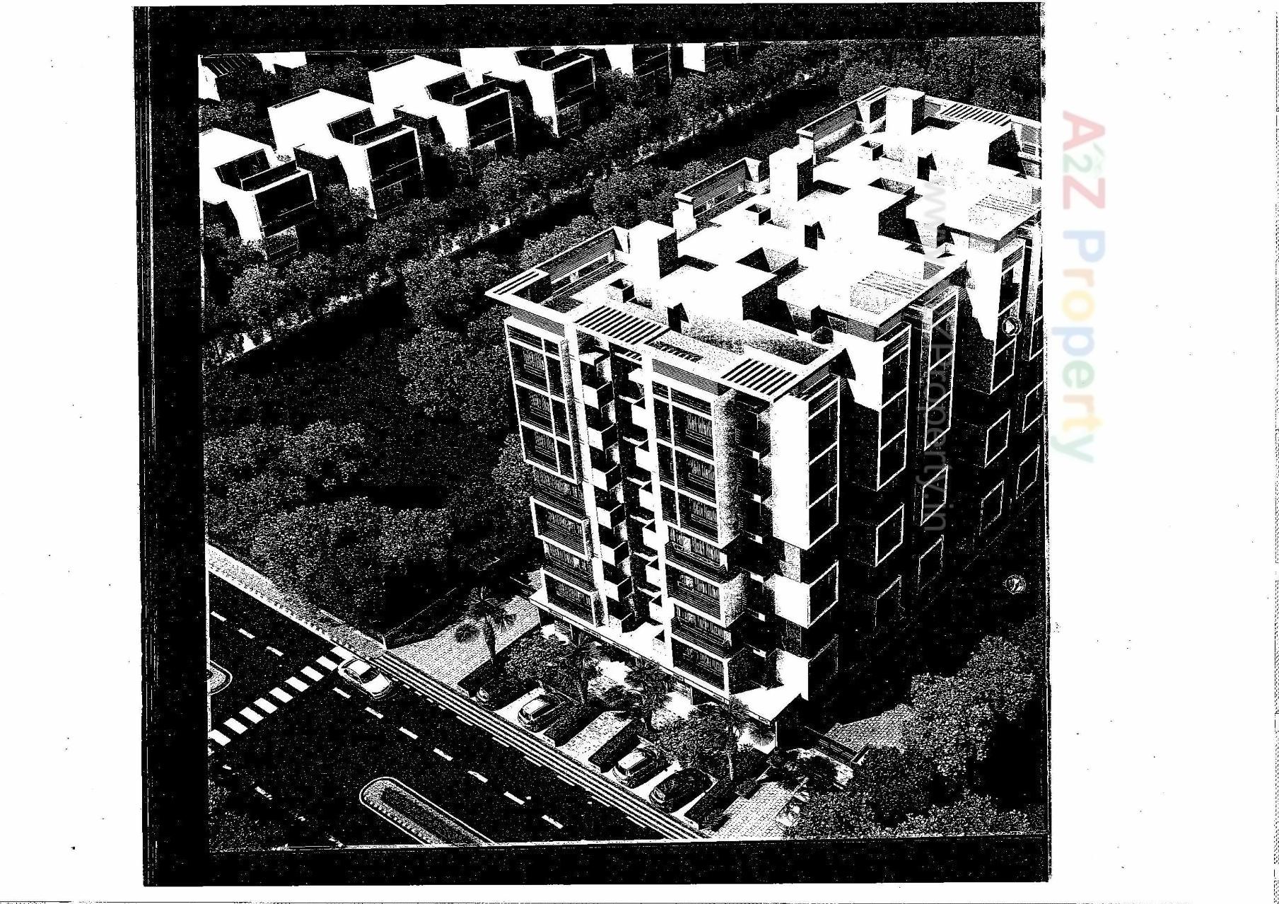 3D Elevation of real estate project Dwarkesh Elegance located at Zundal, Ahmedabad, Gujarat