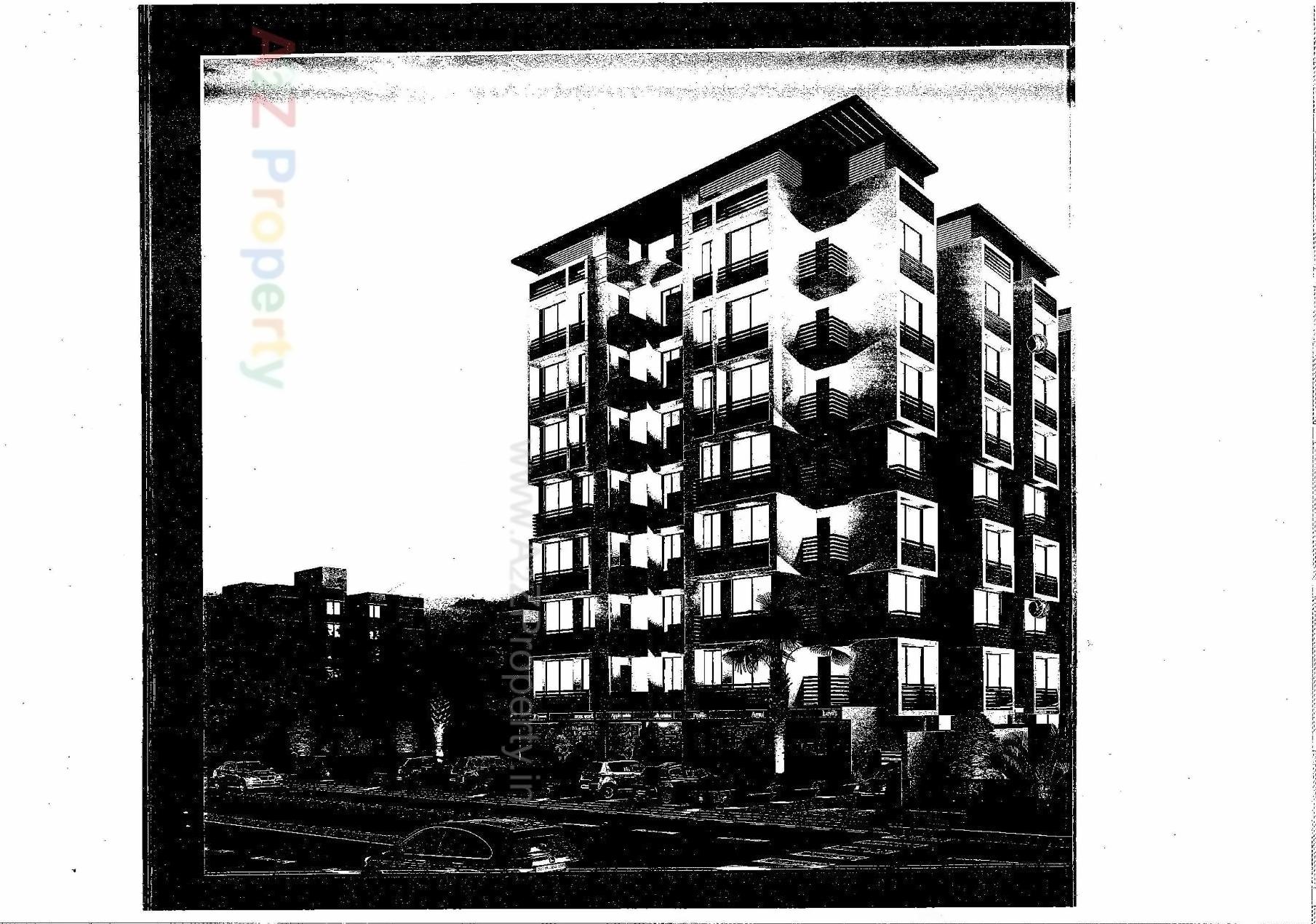 3D Elevation of real estate project Dwarkesh Elegance located at Zundal, Ahmedabad, Gujarat