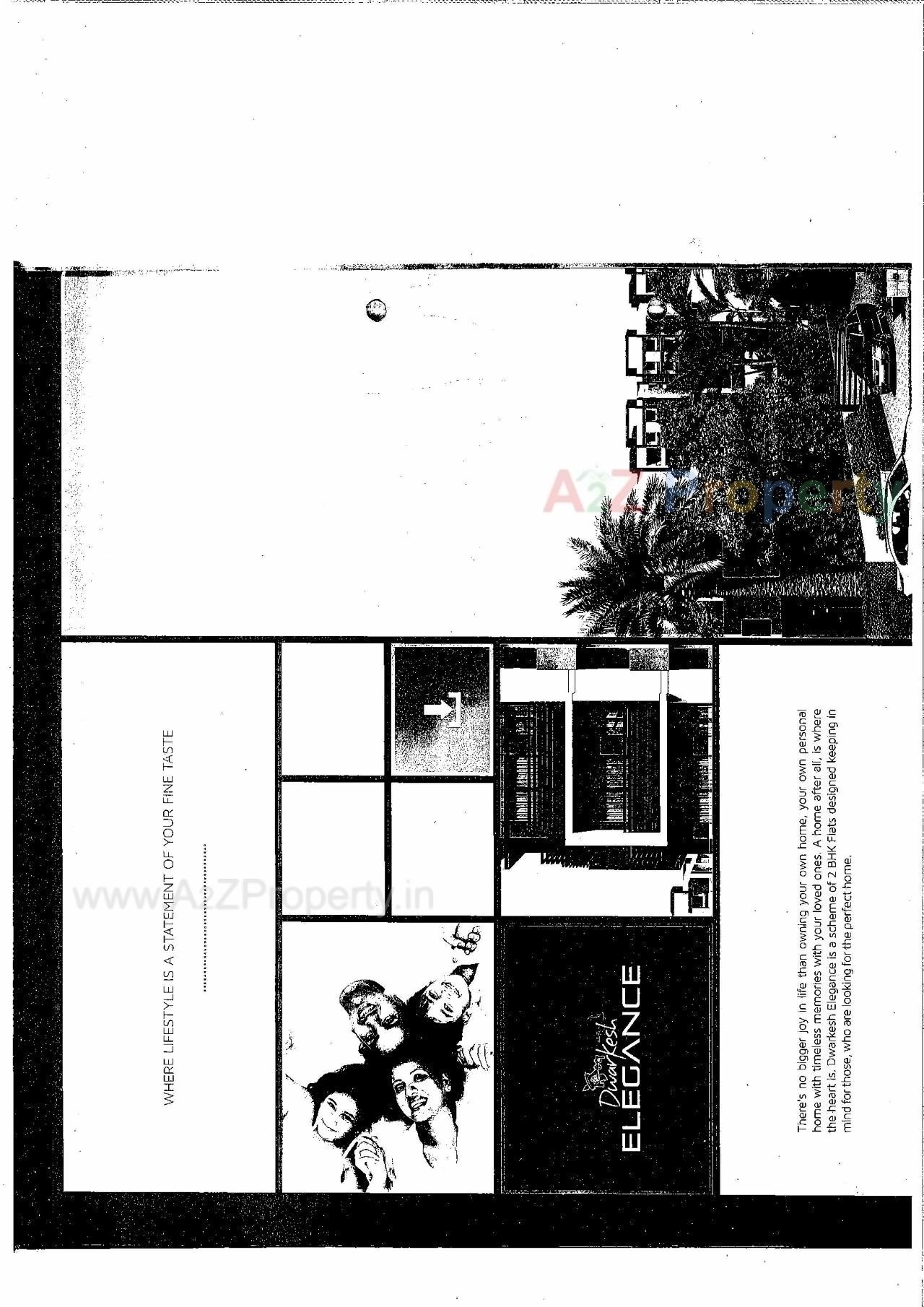 Layout of real estate project Dwarkesh Elegance located at Zundal, Ahmedabad, Gujarat