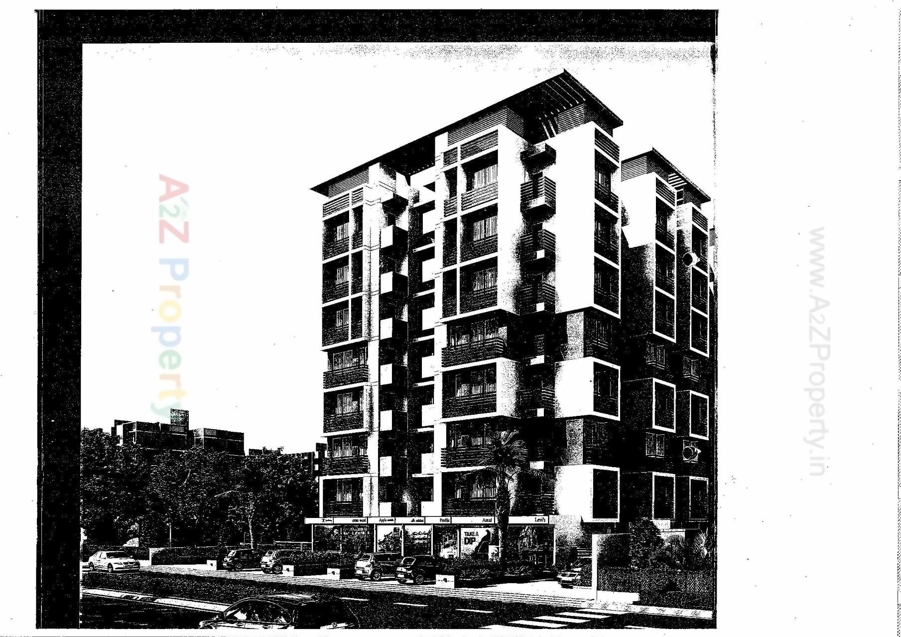 3D Elevation of real estate project Dwarkesh Elegance located at Zundal, Ahmedabad, Gujarat