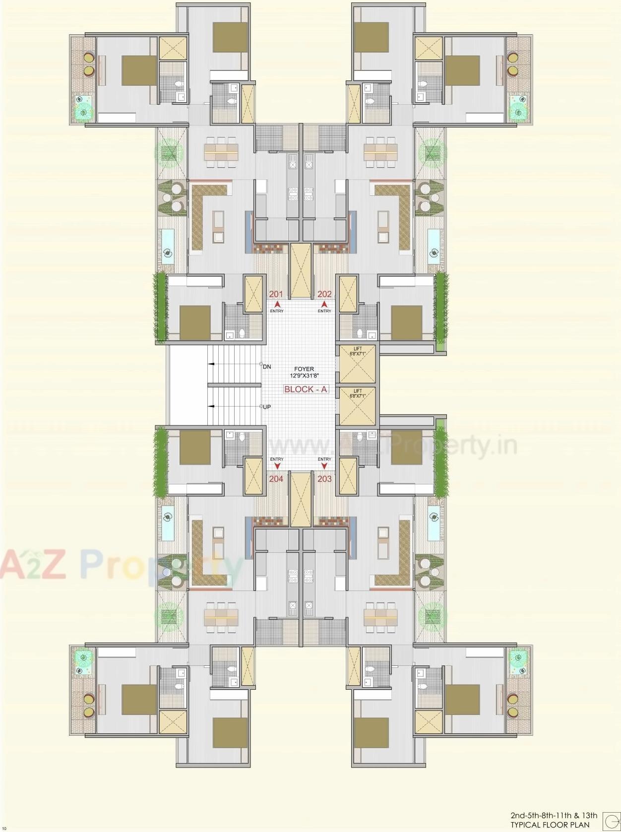 Layout of real estate project Dwarkesh Fragrance located at Chandkheda, Ahmedabad, Gujarat