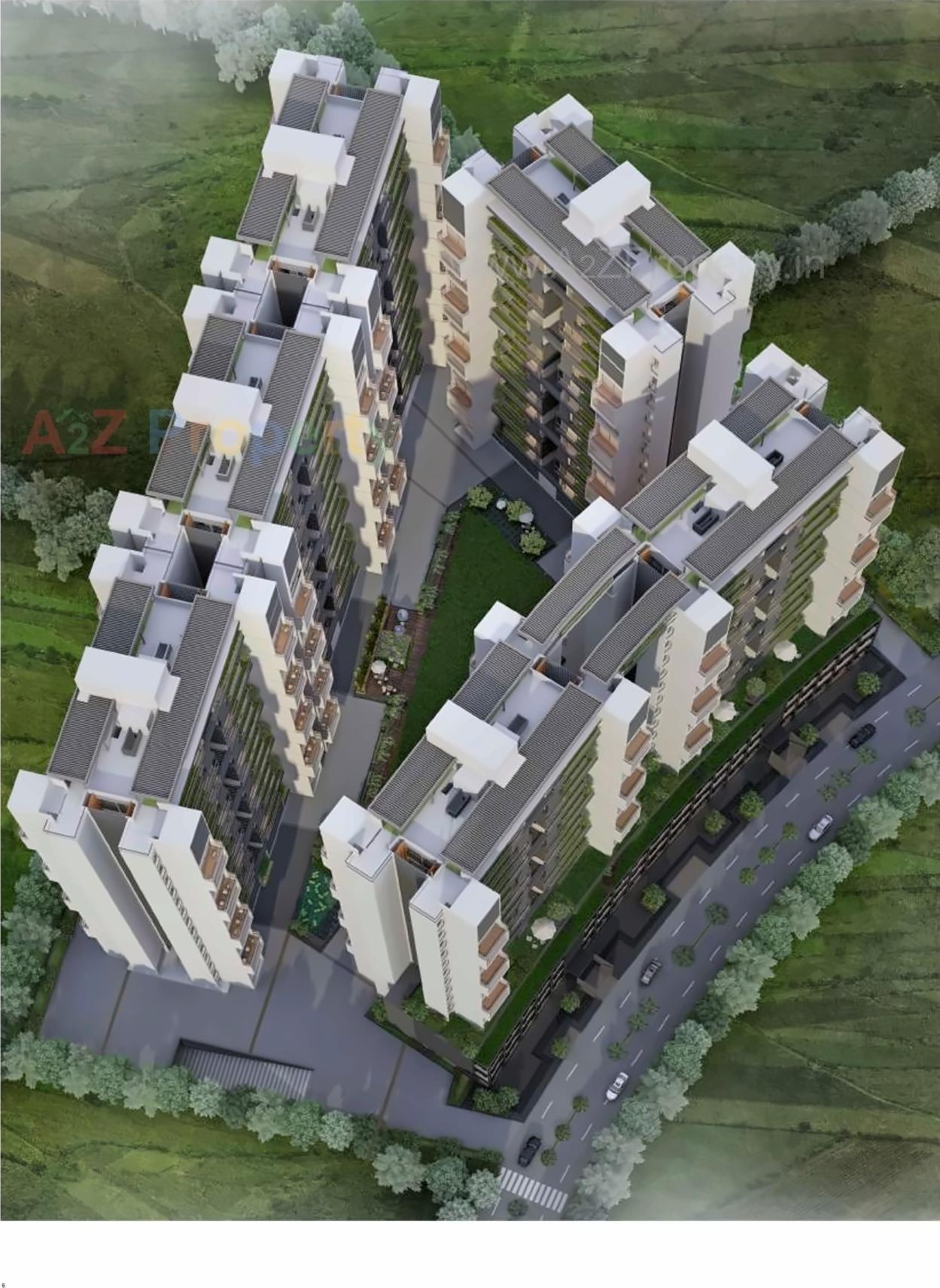 3D Elevation of real estate project Dwarkesh Fragrance located at Chandkheda, Ahmedabad, Gujarat