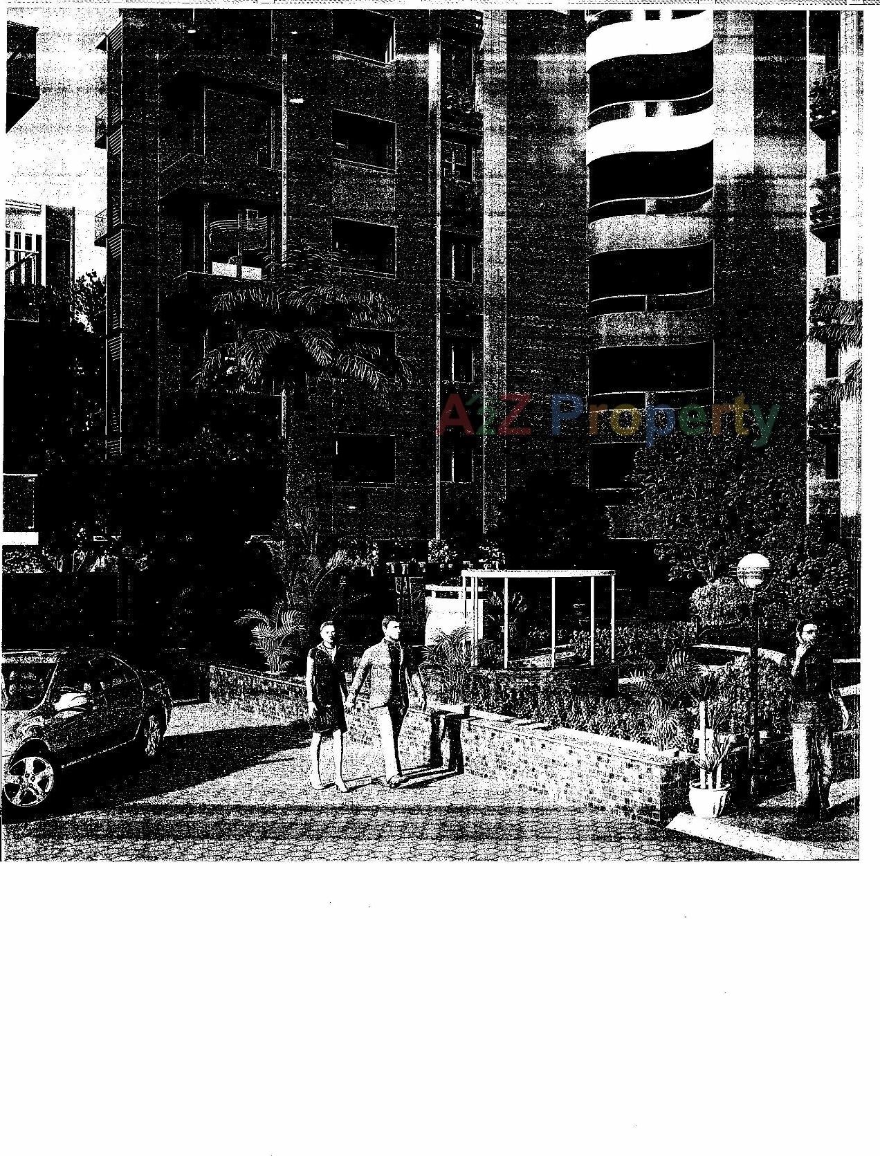 3D Elevation of real estate project Dwarkesh Greens located at Shilaj, Ahmedabad, Gujarat