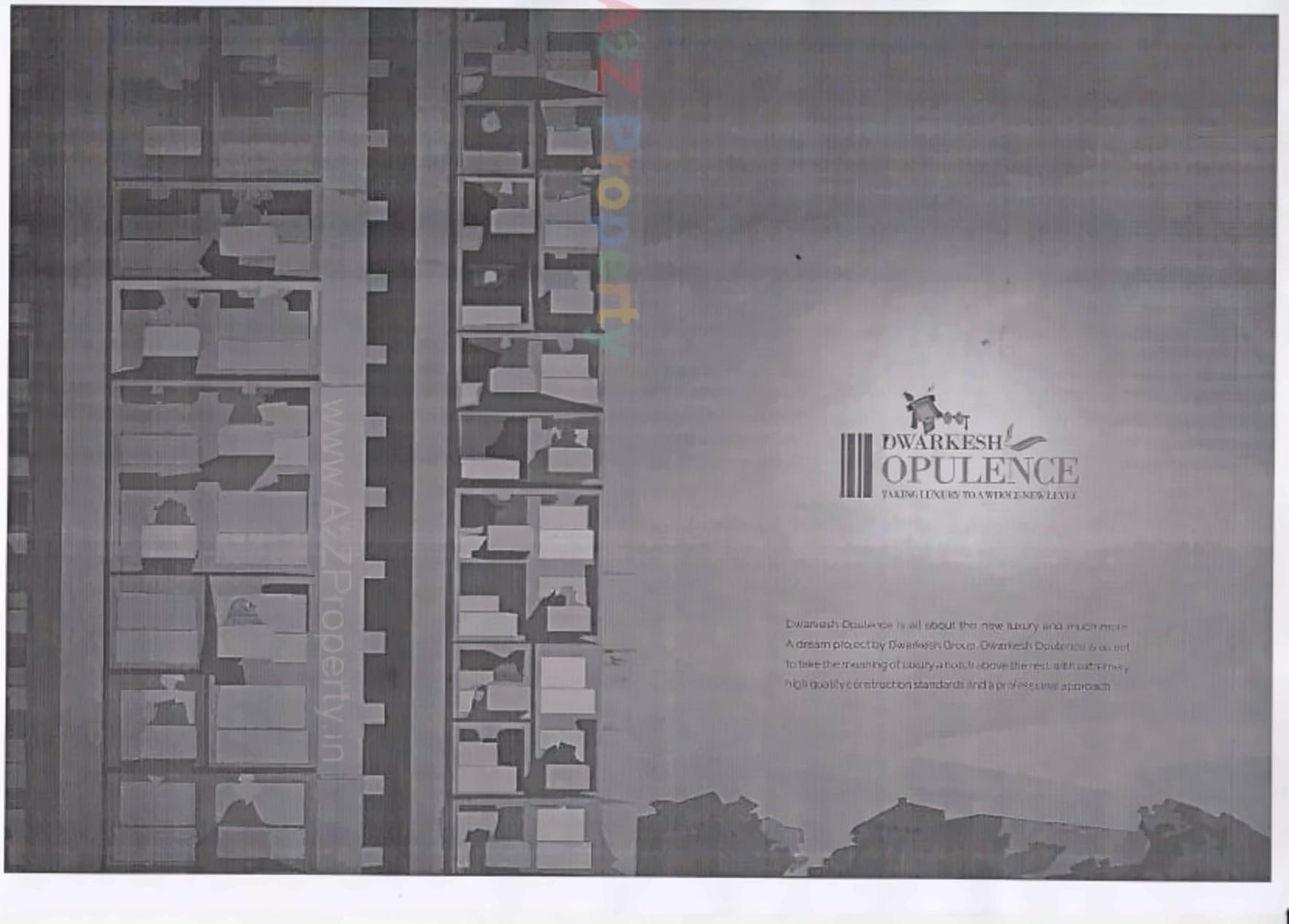 Layout of real estate project Dwarkesh Opulence located at Tragad, Ahmedabad, Gujarat