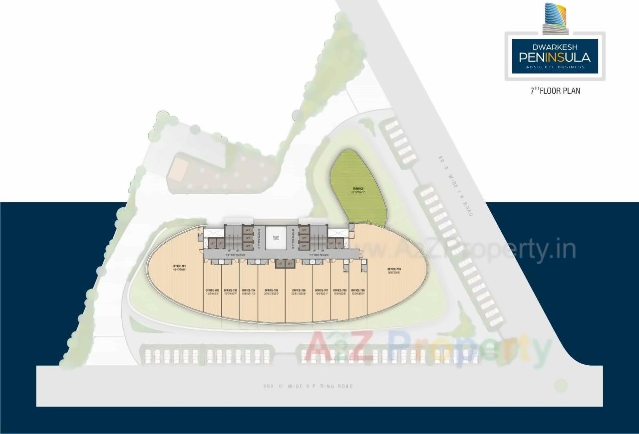 Layout of real estate project Dwarkesh Penninsulla located at Chankheda, Ahmedabad, Gujarat