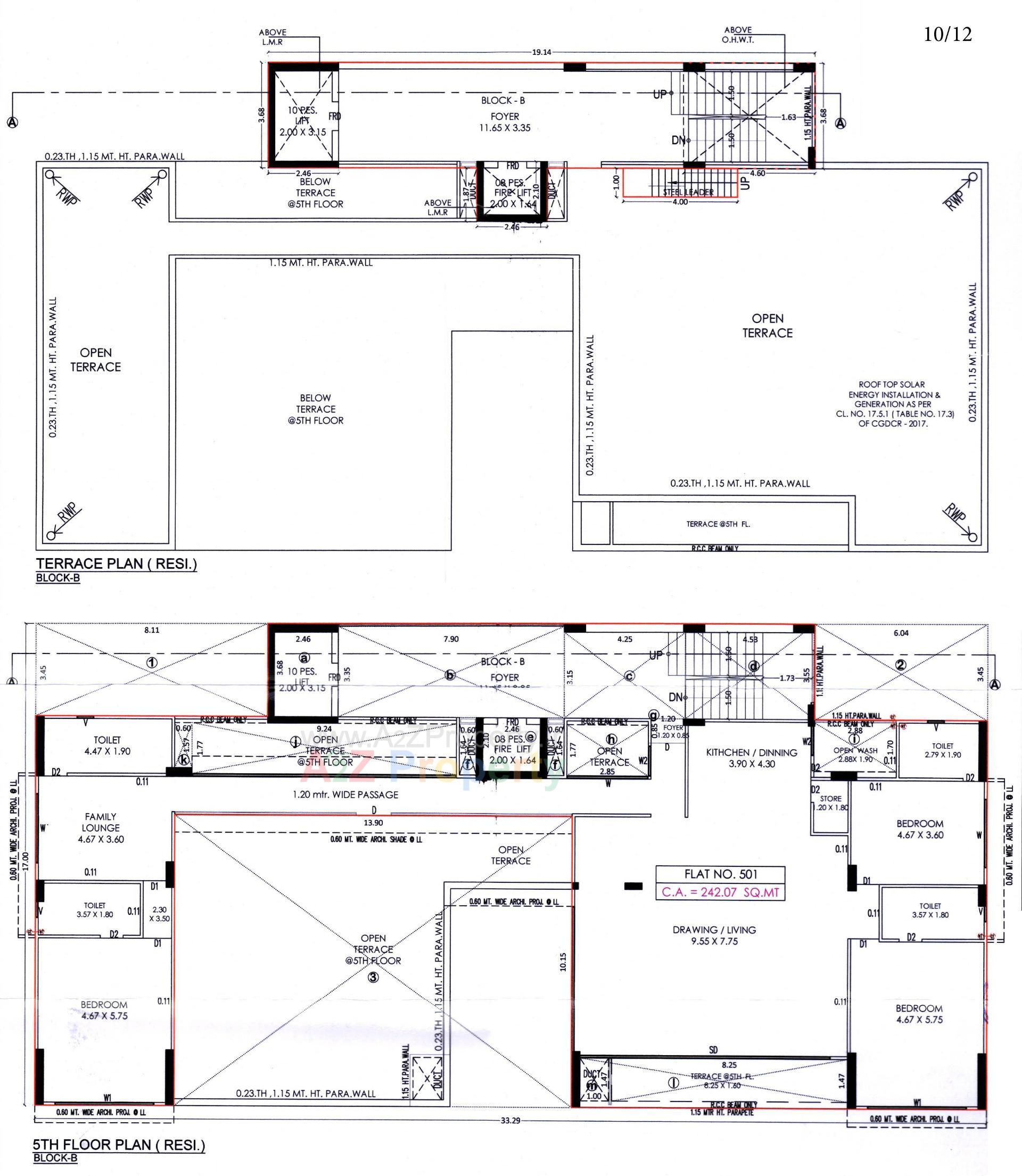 Layout of real estate project Earth Eleanor located at Bopal, Ahmedabad, Gujarat