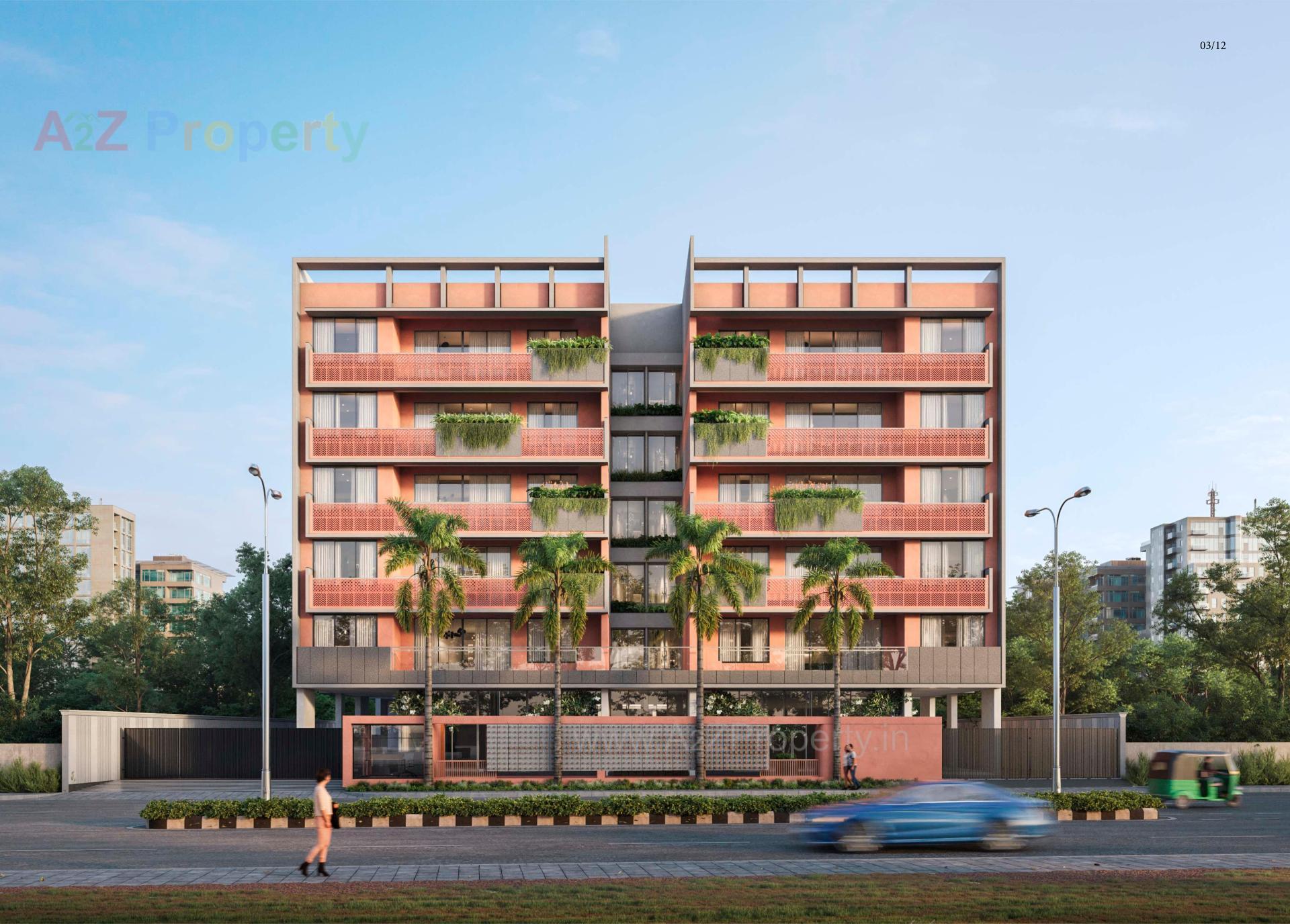 3D Elevation of real estate project Earth Eleanor located at Bopal, Ahmedabad, Gujarat