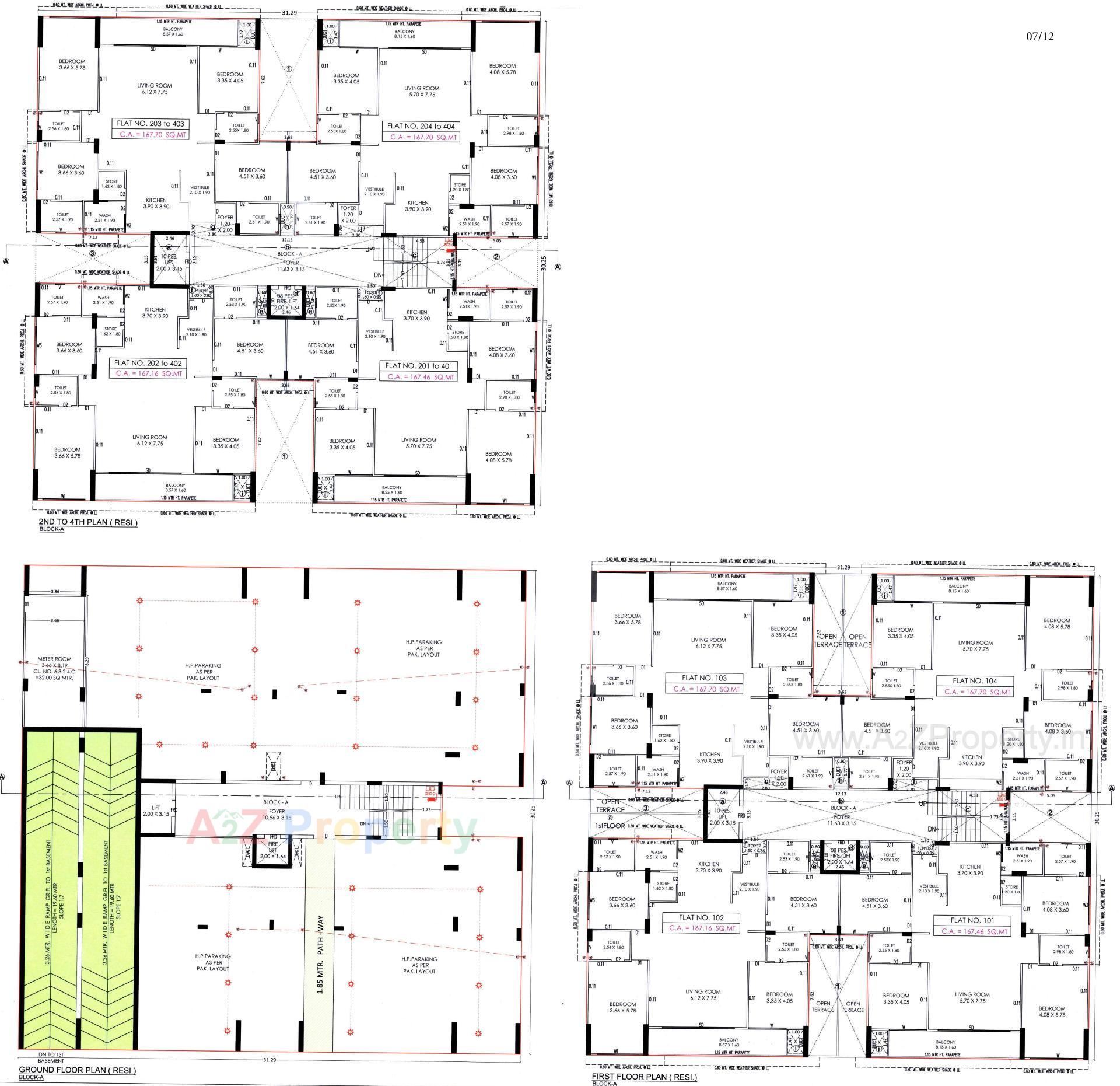 Layout of real estate project Earth Eleanor located at Bopal, Ahmedabad, Gujarat