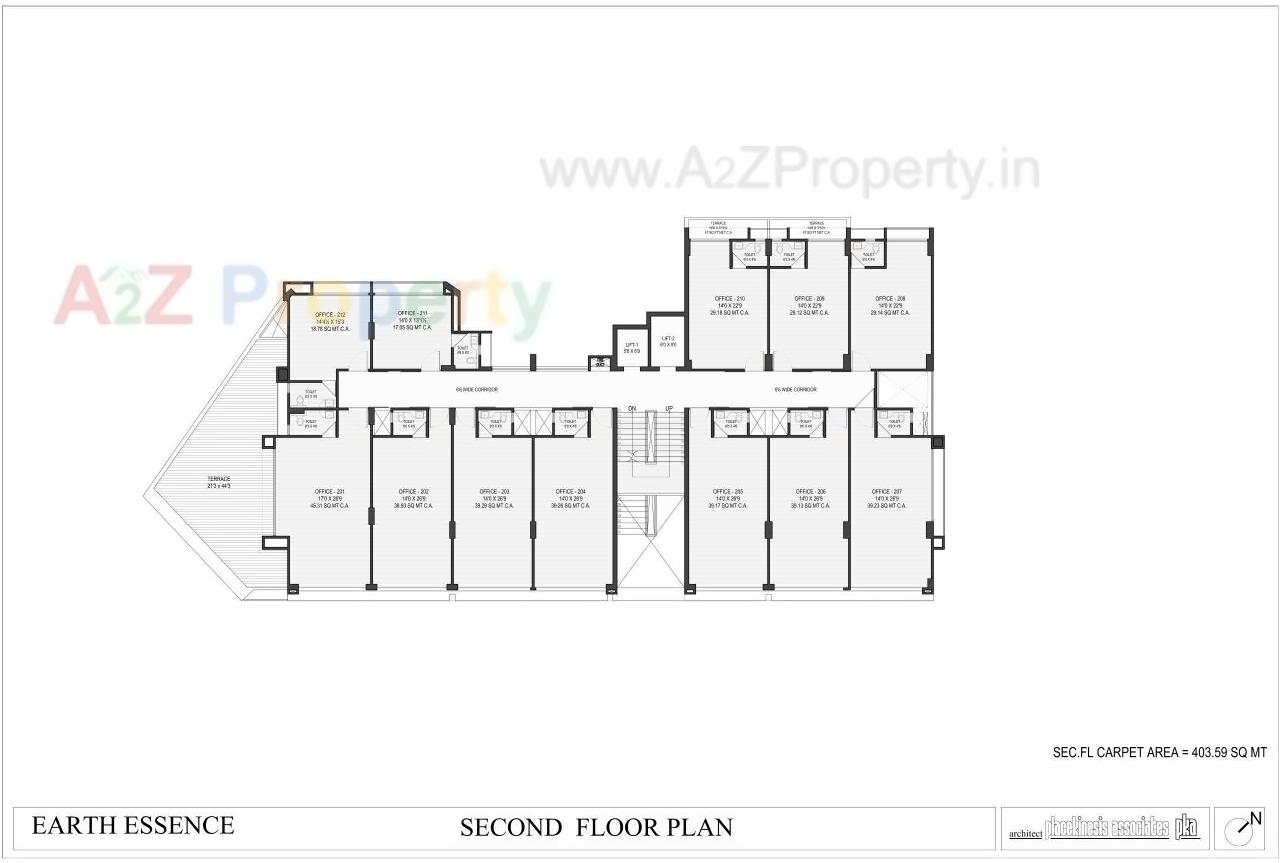 Layout of real estate project Earth Essence located at Thaltej, Ahmedabad, Gujarat