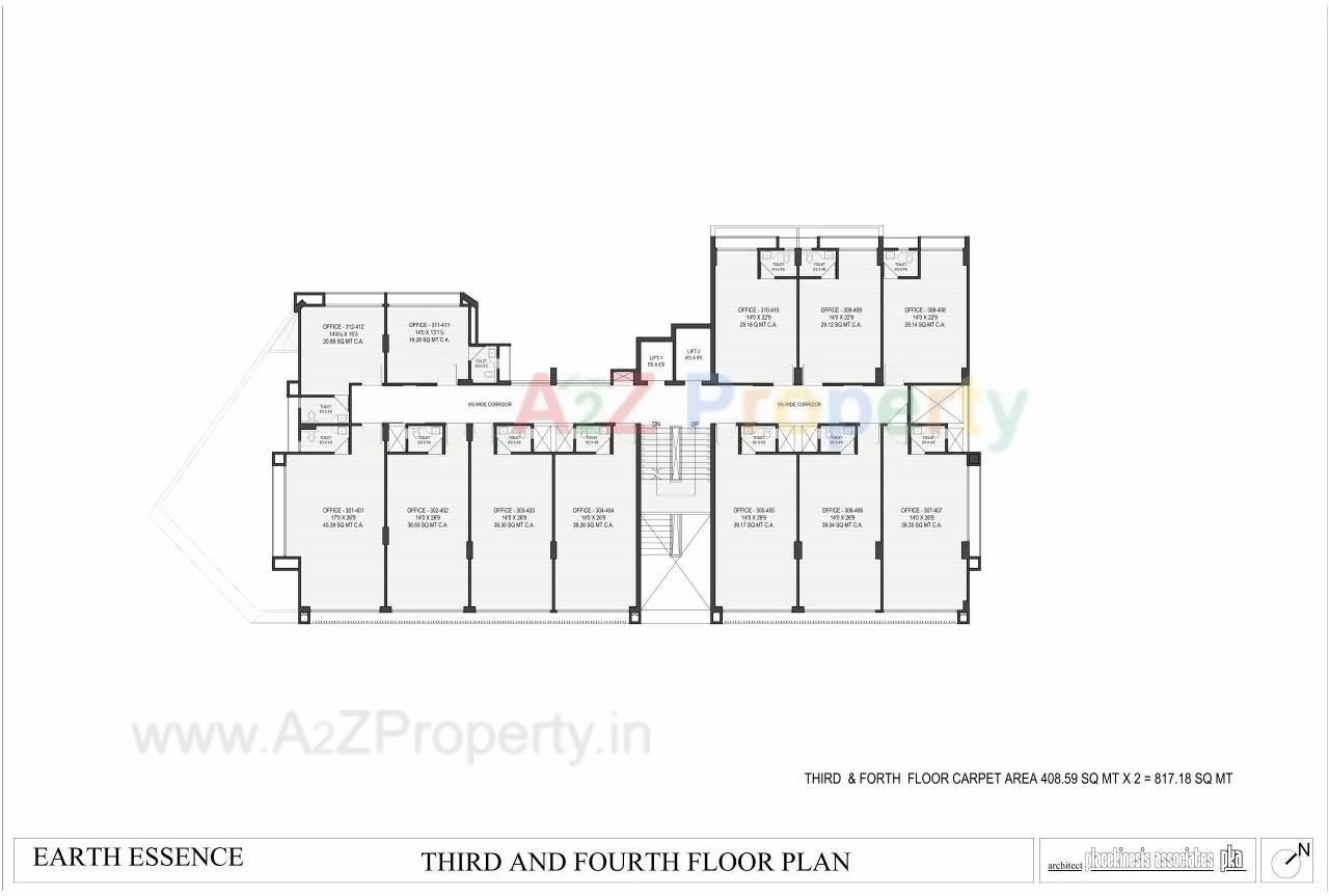 Layout of real estate project Earth Essence located at Thaltej, Ahmedabad, Gujarat
