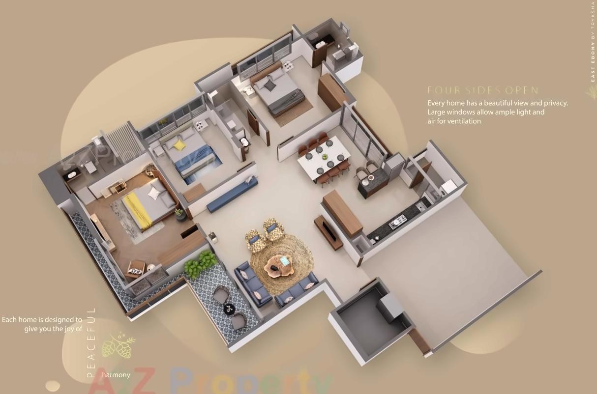 Layout of real estate project East Ebony located at Chandkheda, Ahmedabad, Gujarat