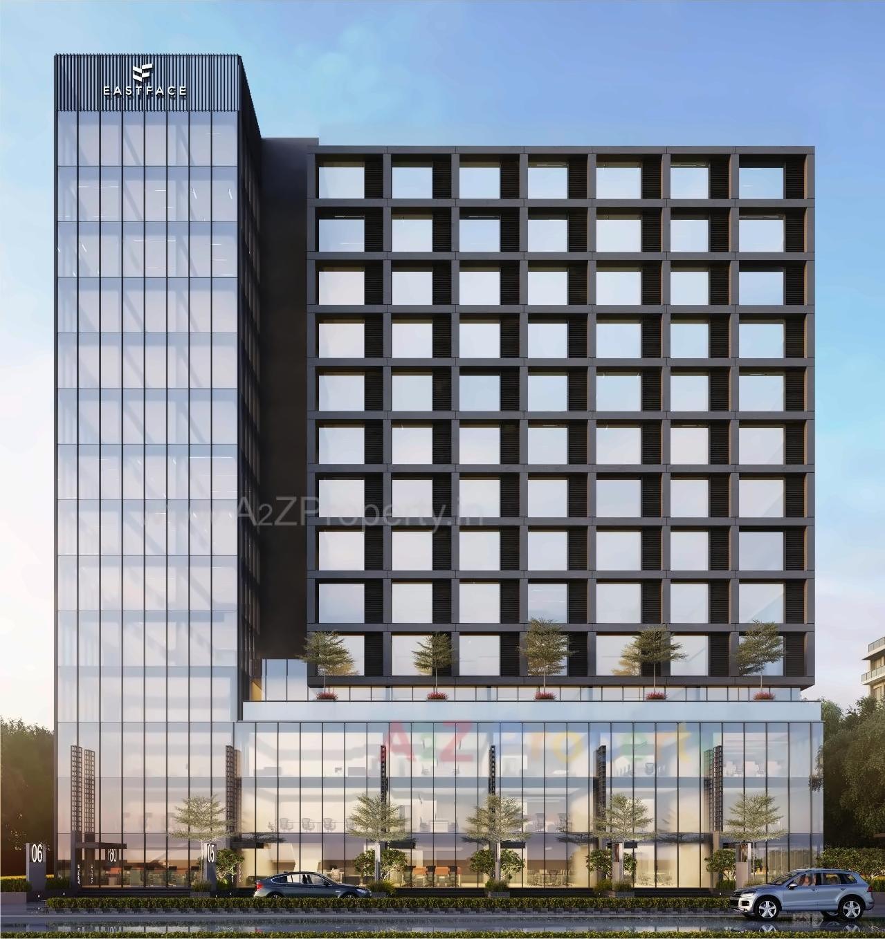 3D Elevation of real estate project Eastface located at Ambli, Ahmedabad, Gujarat