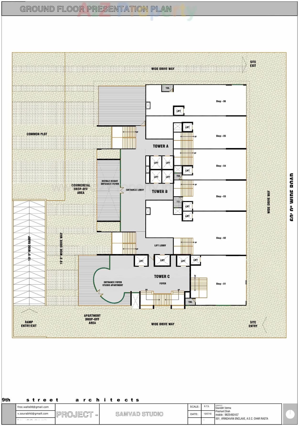 Layout of real estate project Eastface located at Ambli, Ahmedabad, Gujarat