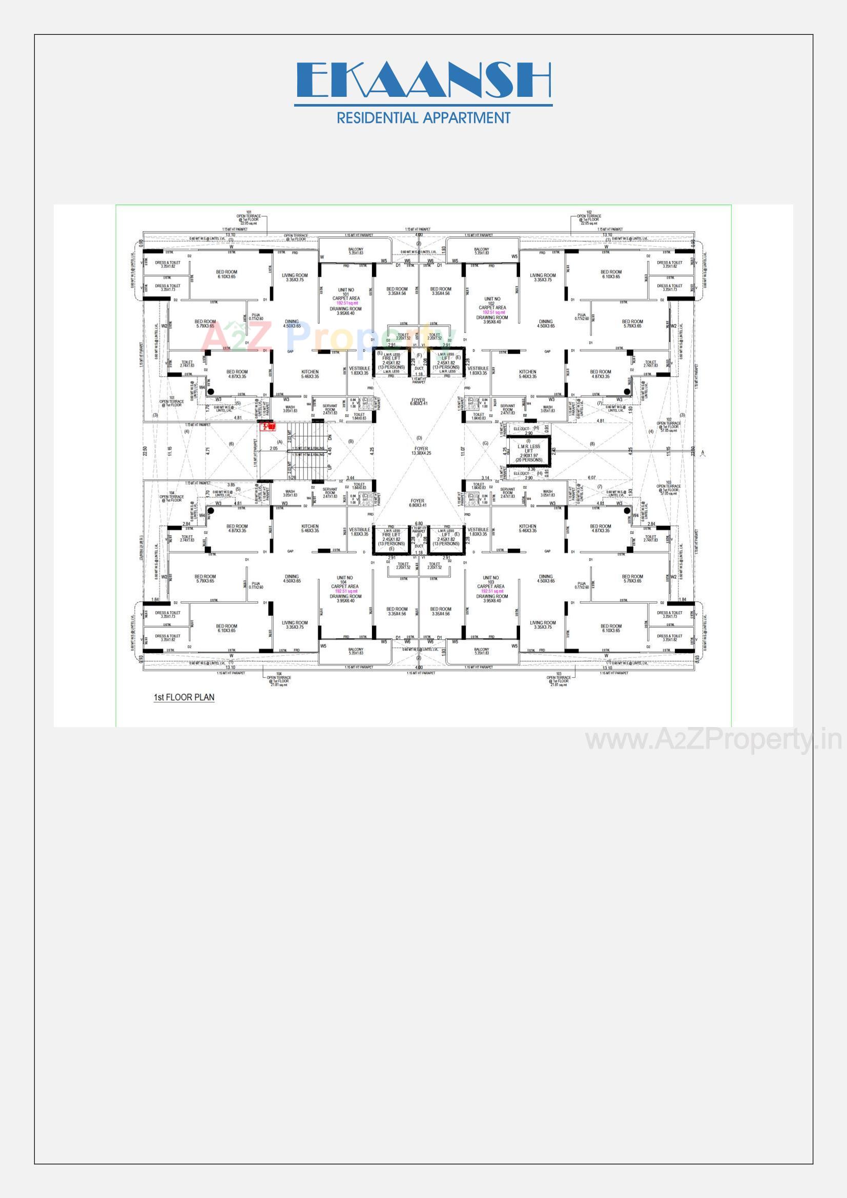 Layout of real estate project Ekaansh located at Changispur, Ahmedabad, Gujarat